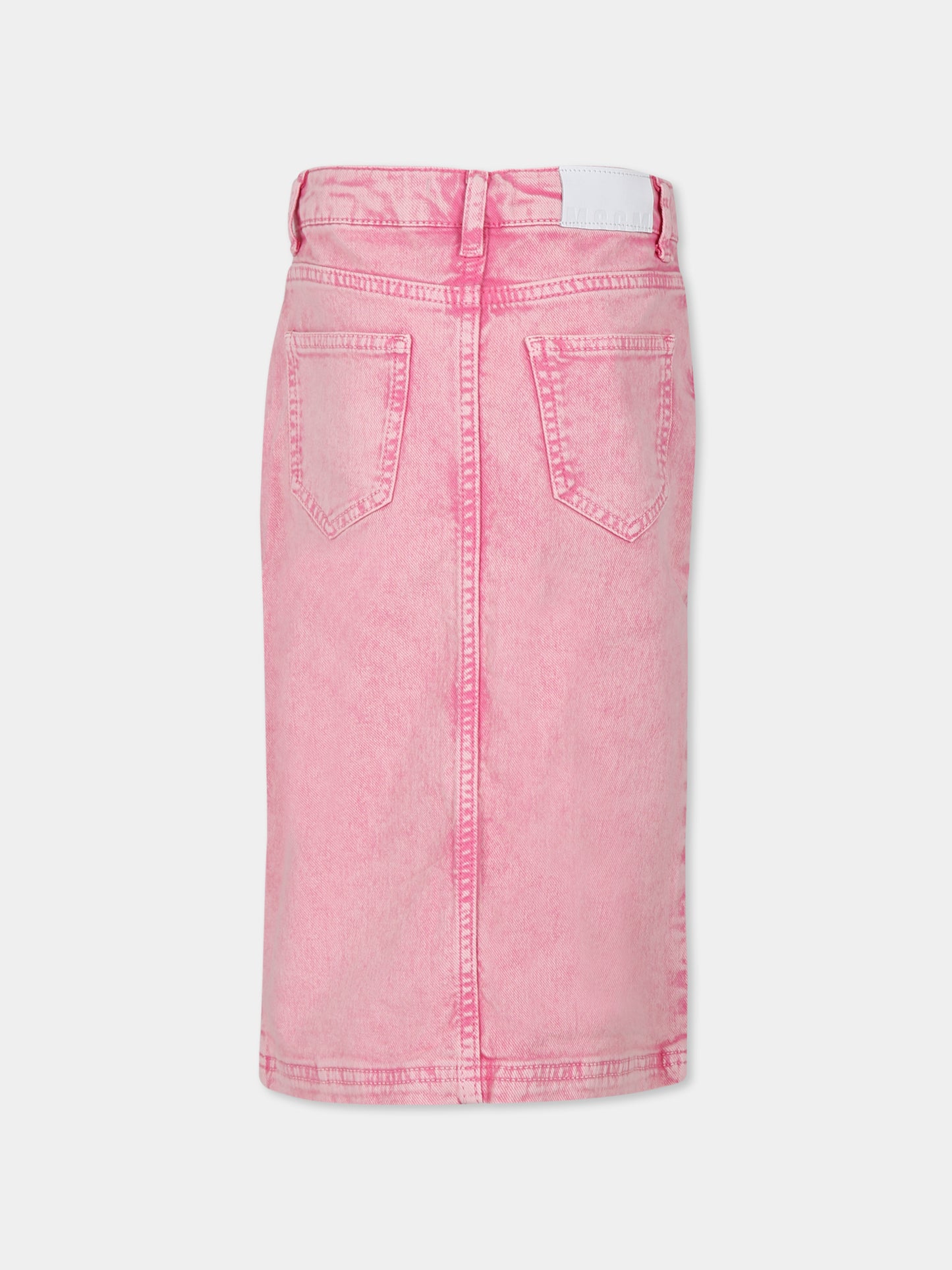 Gonna rosa in denim per bambina,Msgm Kids,F4MSJGSK161 042