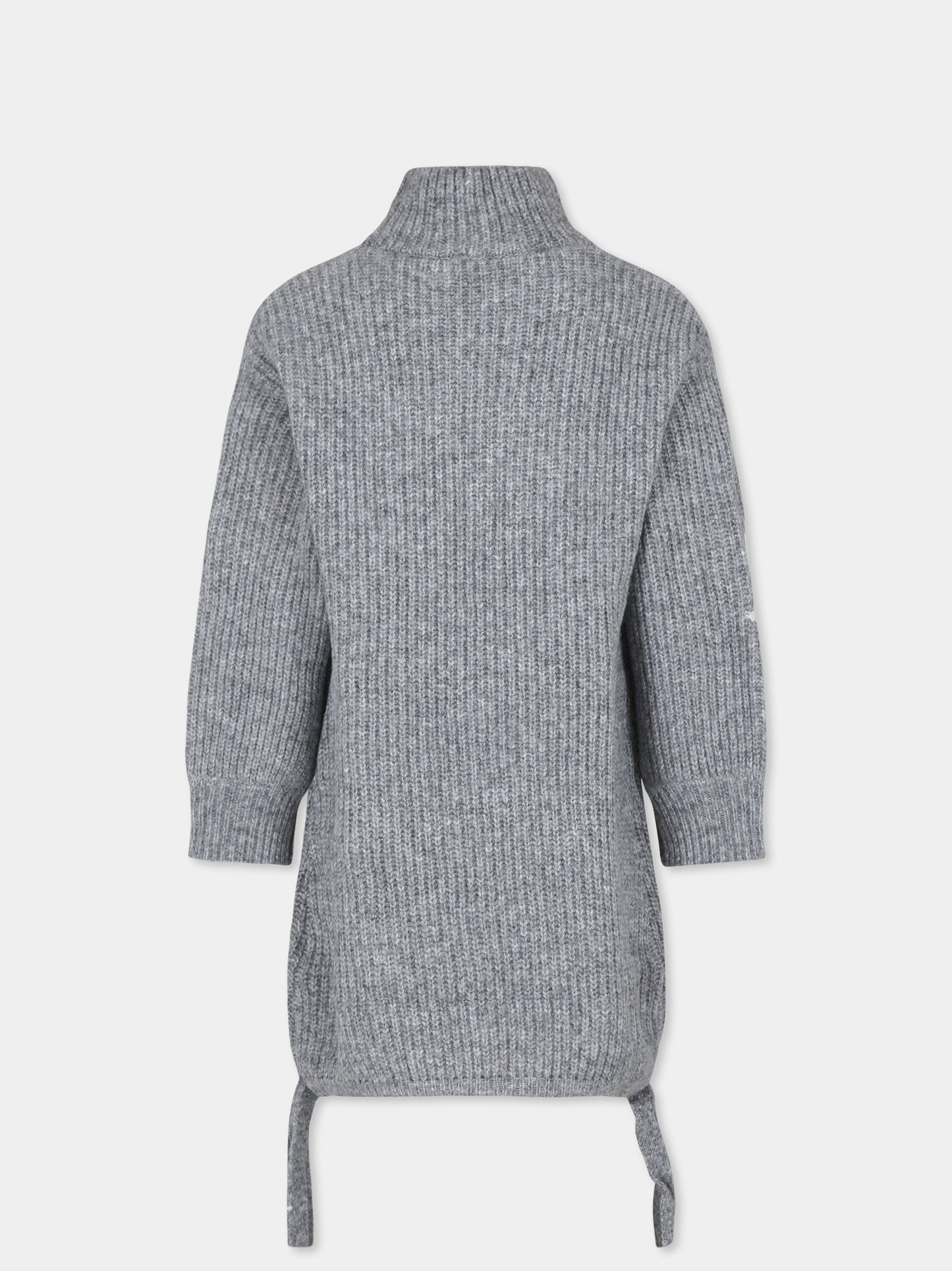 Vestito grigio per bambina con logo,Msgm Kids,F4MSJGDR111 101