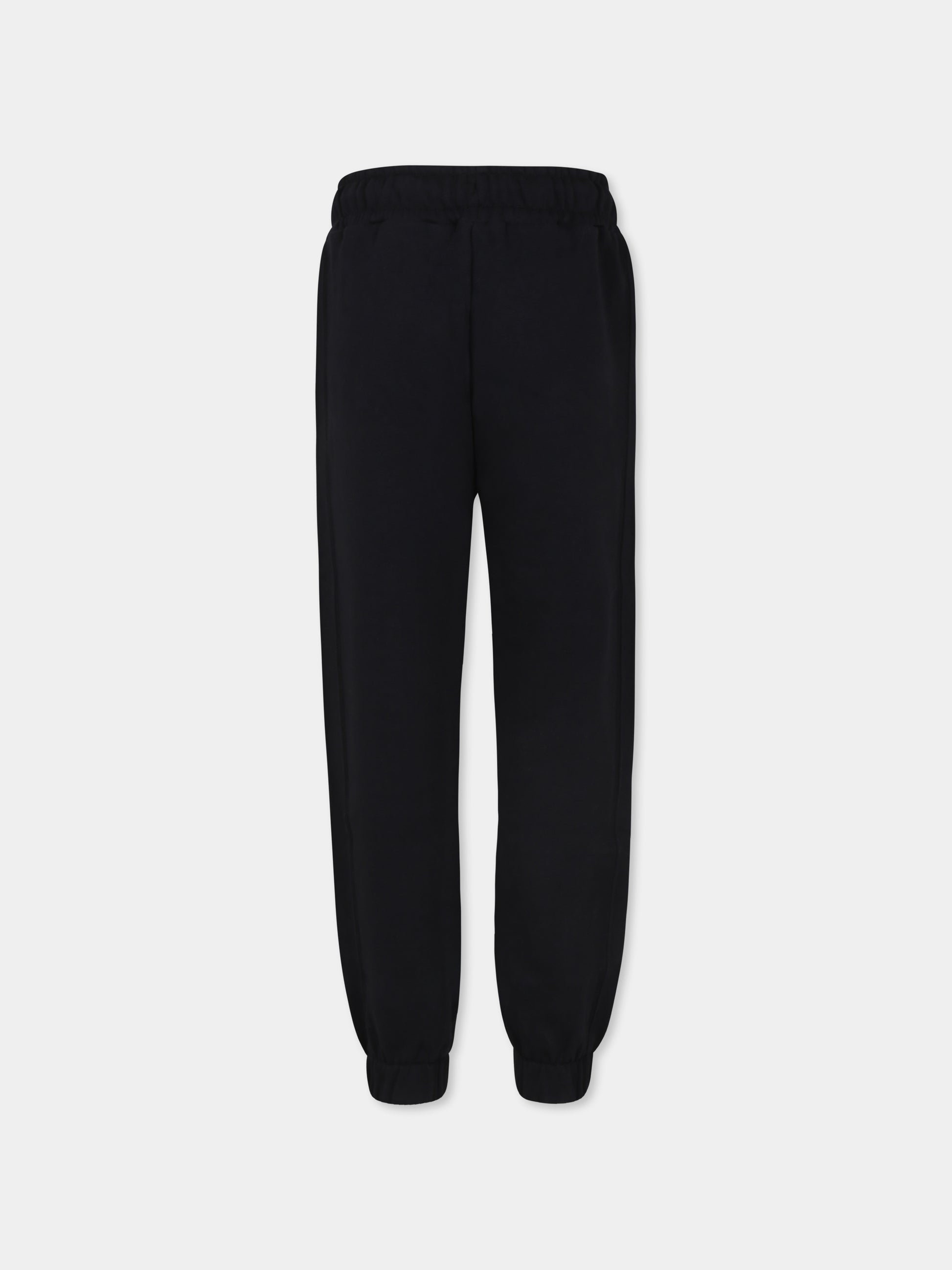 Pantaloni neri per bambini con logo,Msgm Kids,F4MSJUFP063 110