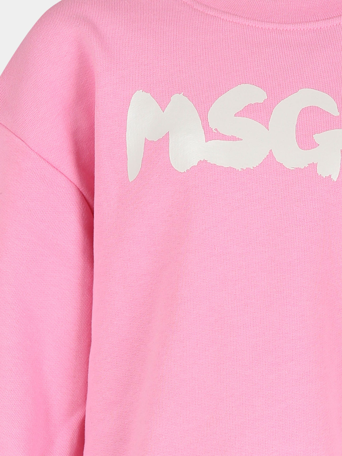 Vestito rosa per bambina con logo,Msgm Kids,F4MSJGDR071 042