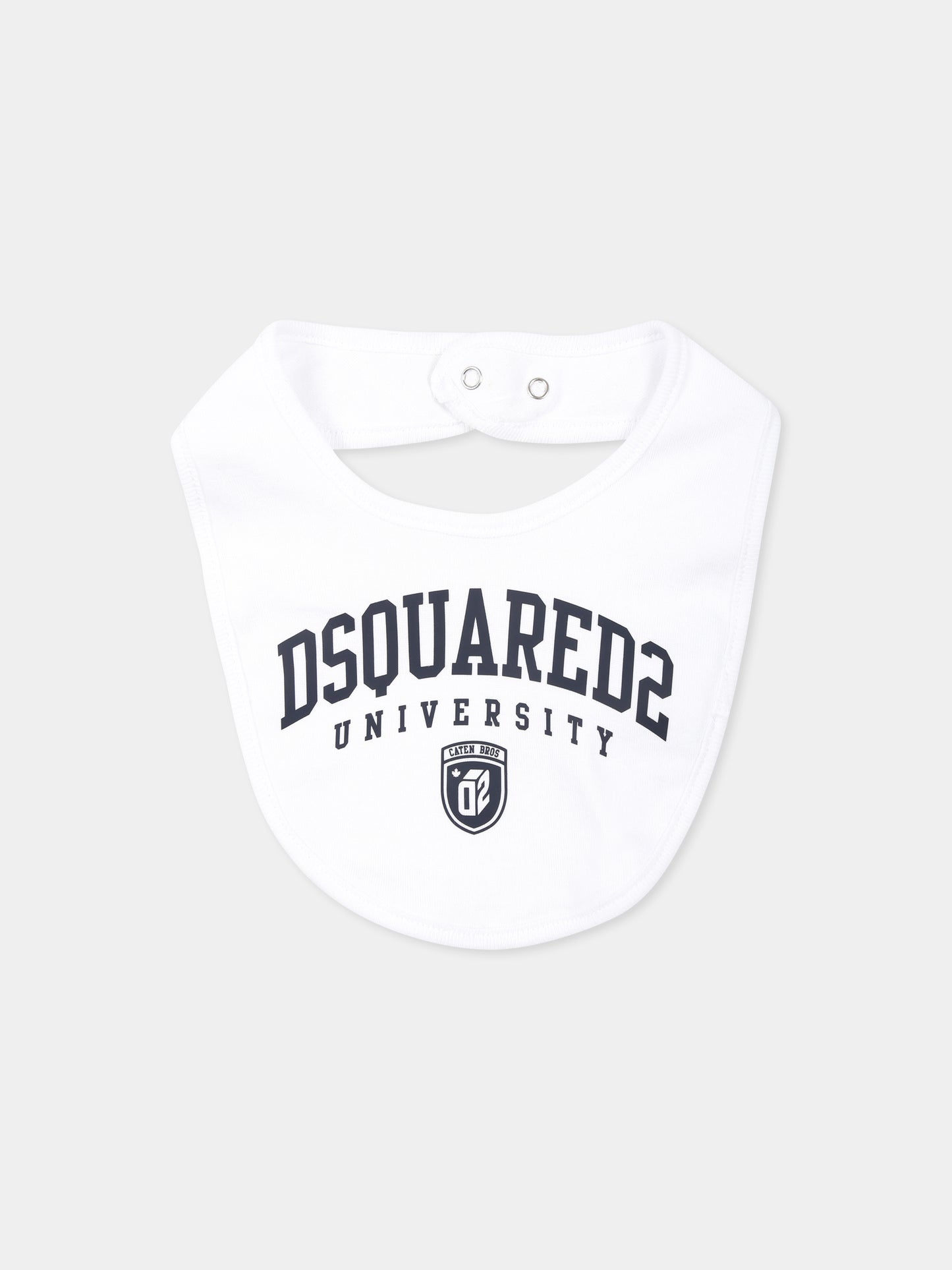 Set body bianco per neonato con logo,Dsquared2,DQ2516 D0A8U D2U93BOX DQ100