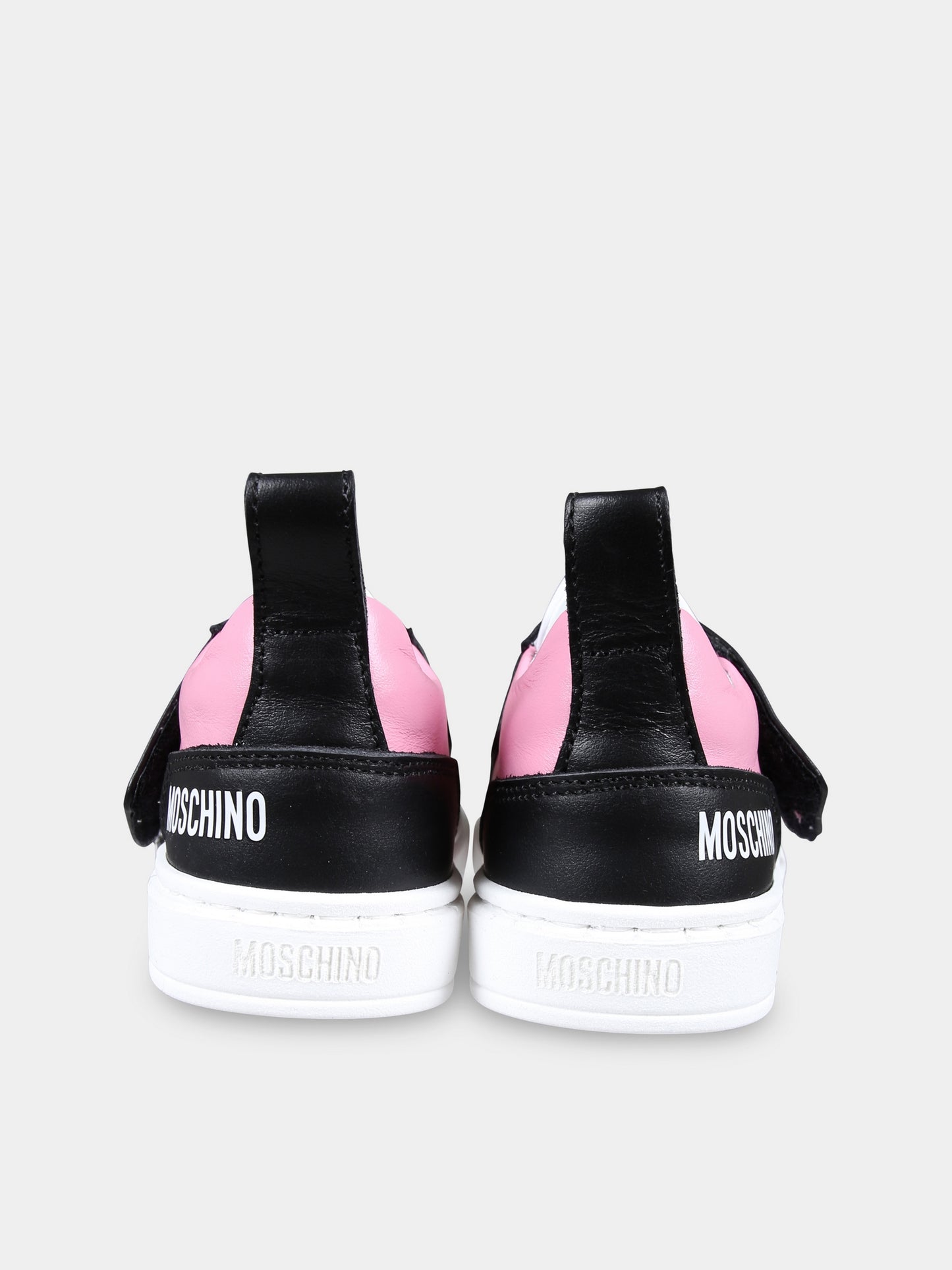 Sneakers rosa per bambina con Teddy Bear,Moschino Kids,78606 5