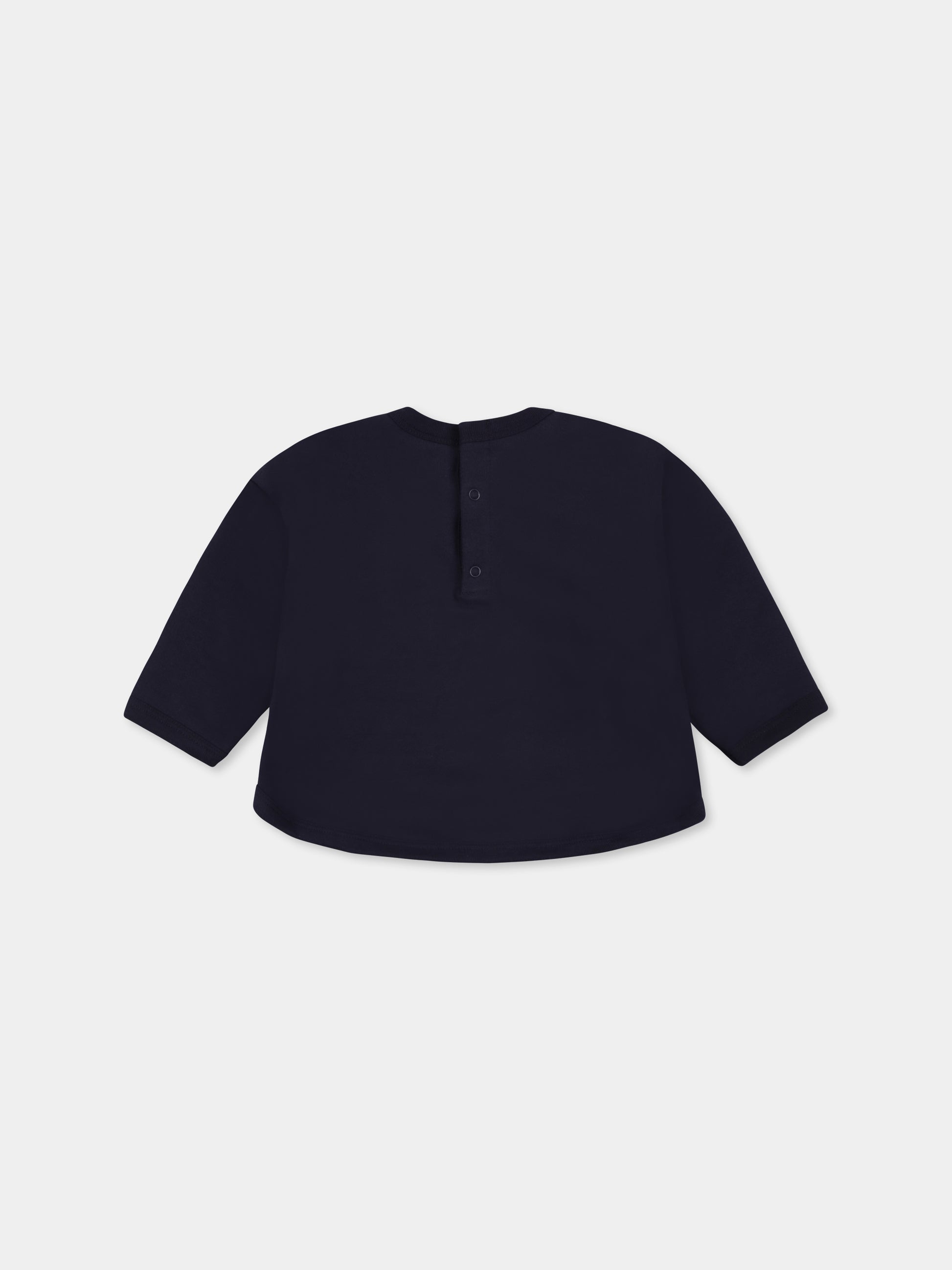 Felpa blu per neonati con logo,Petit Bateau,A0BMM SMOKING 01