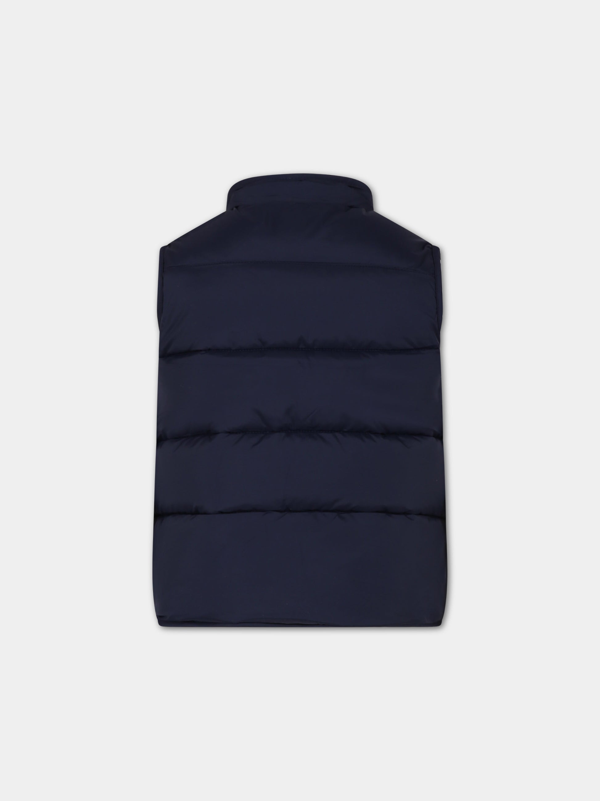 Gilet blu per neonato,Petit Bateau,A0B4U SMOKING 01