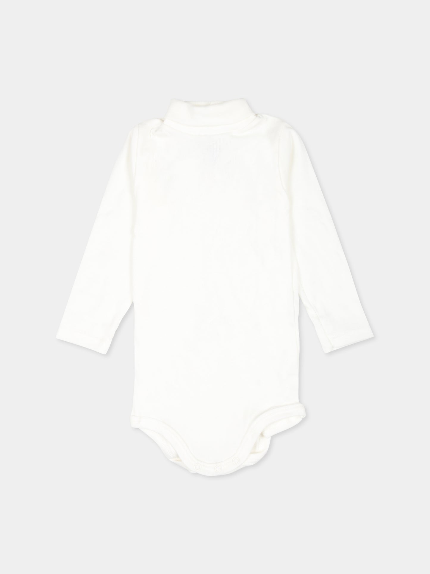 Body bianco per neonati con logo,Petit Bateau,A0BQF MARSHMALLOW 04