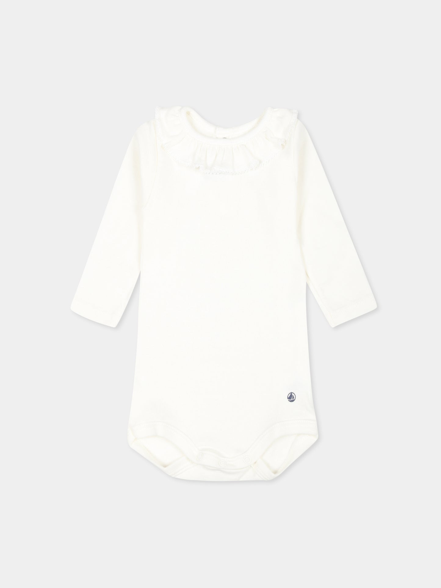 Body bianco per neonata,Petit Bateau,A05Q1 MARSHMALLOW 01