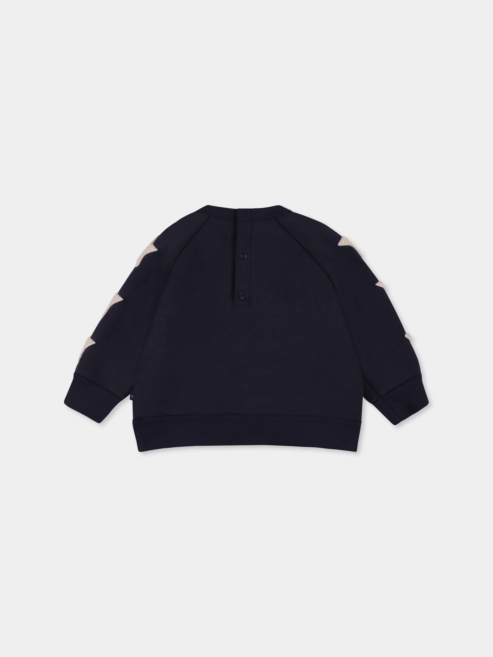 Felpa blu per neonati con stelle,Petit Bateau,A0BE8 SMOKING 01
