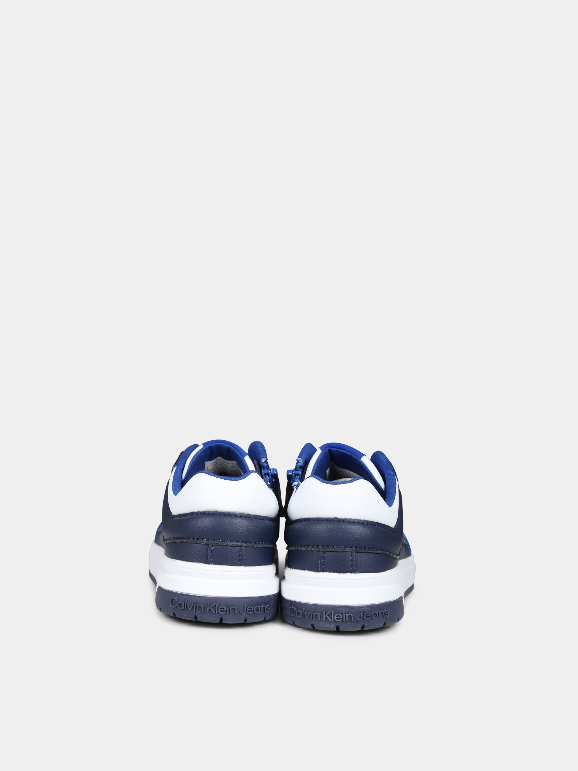 Sneaker bianche e blu per bambini,Calvin Klein Kids,V3X9 81060 1355B054