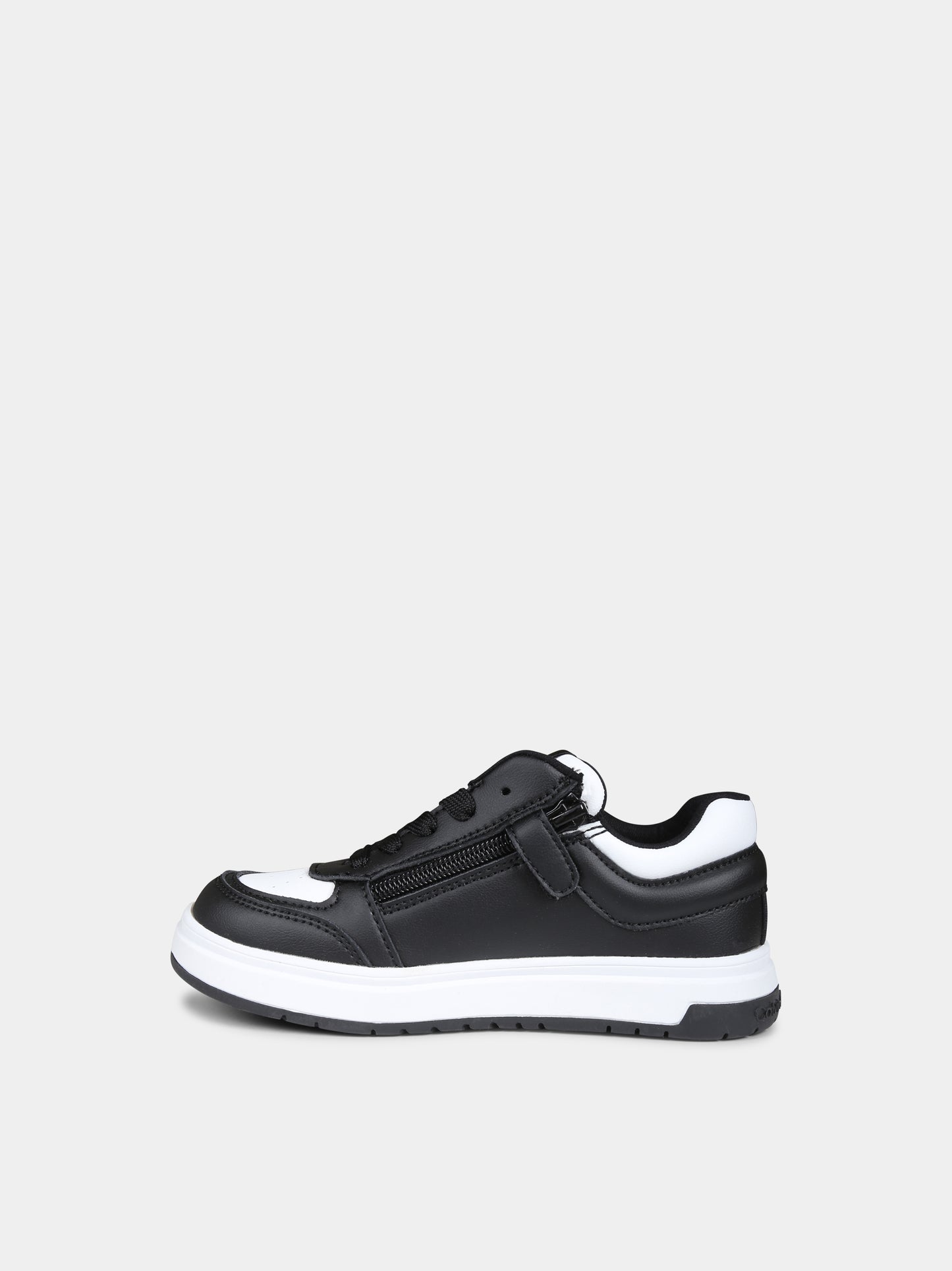 Sneaker bianche e nere per bambini,Calvin Klein Kids,V3X9 81060 1355X001