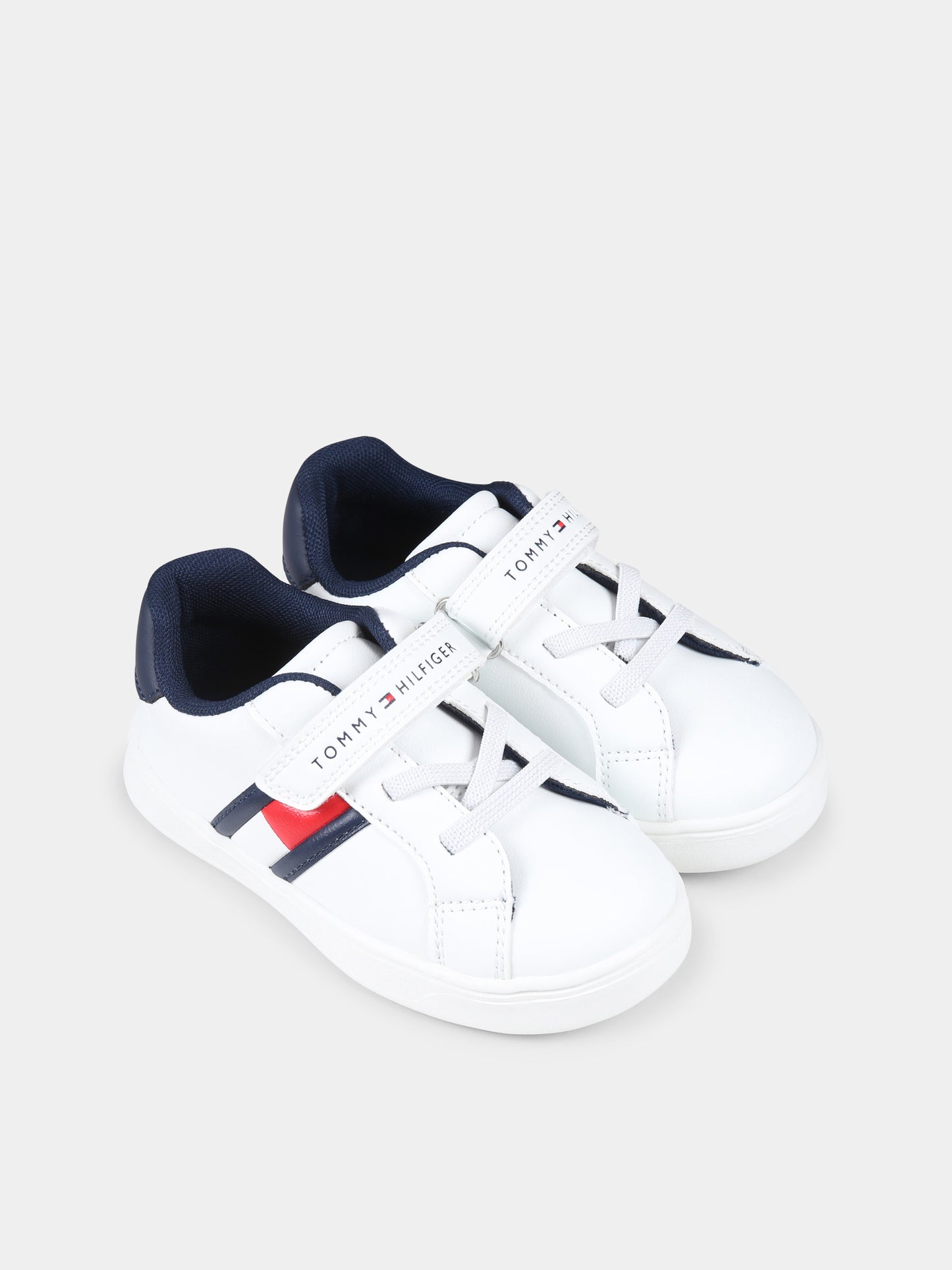 Sneakers bianche per bambini con logo,Tommy Hilfiger Junior,T1X9 33625 1351100