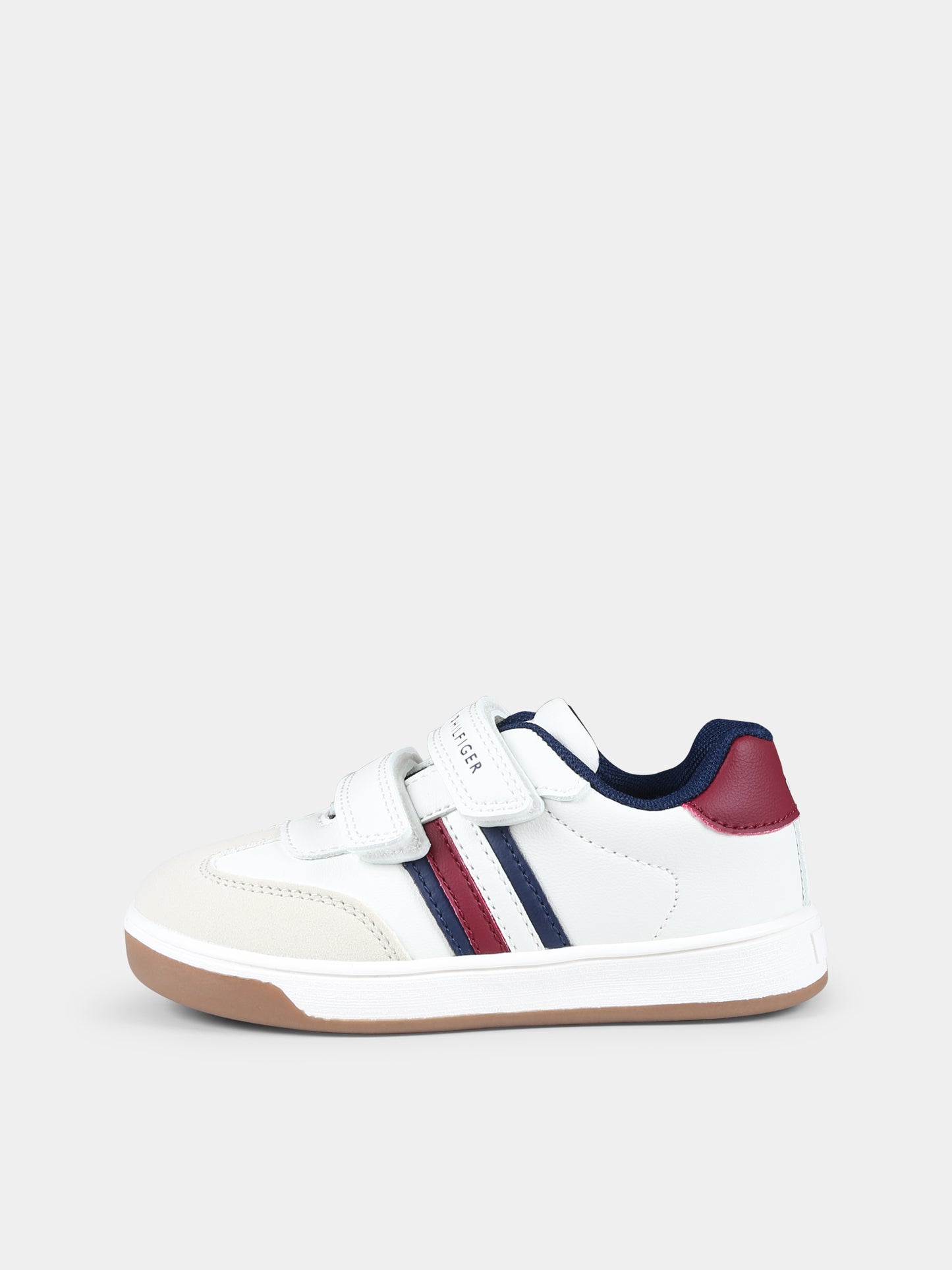 Sneakers avorio per bambini con logo,Tommy Hilfiger Junior,T1X9 33624 1269B057