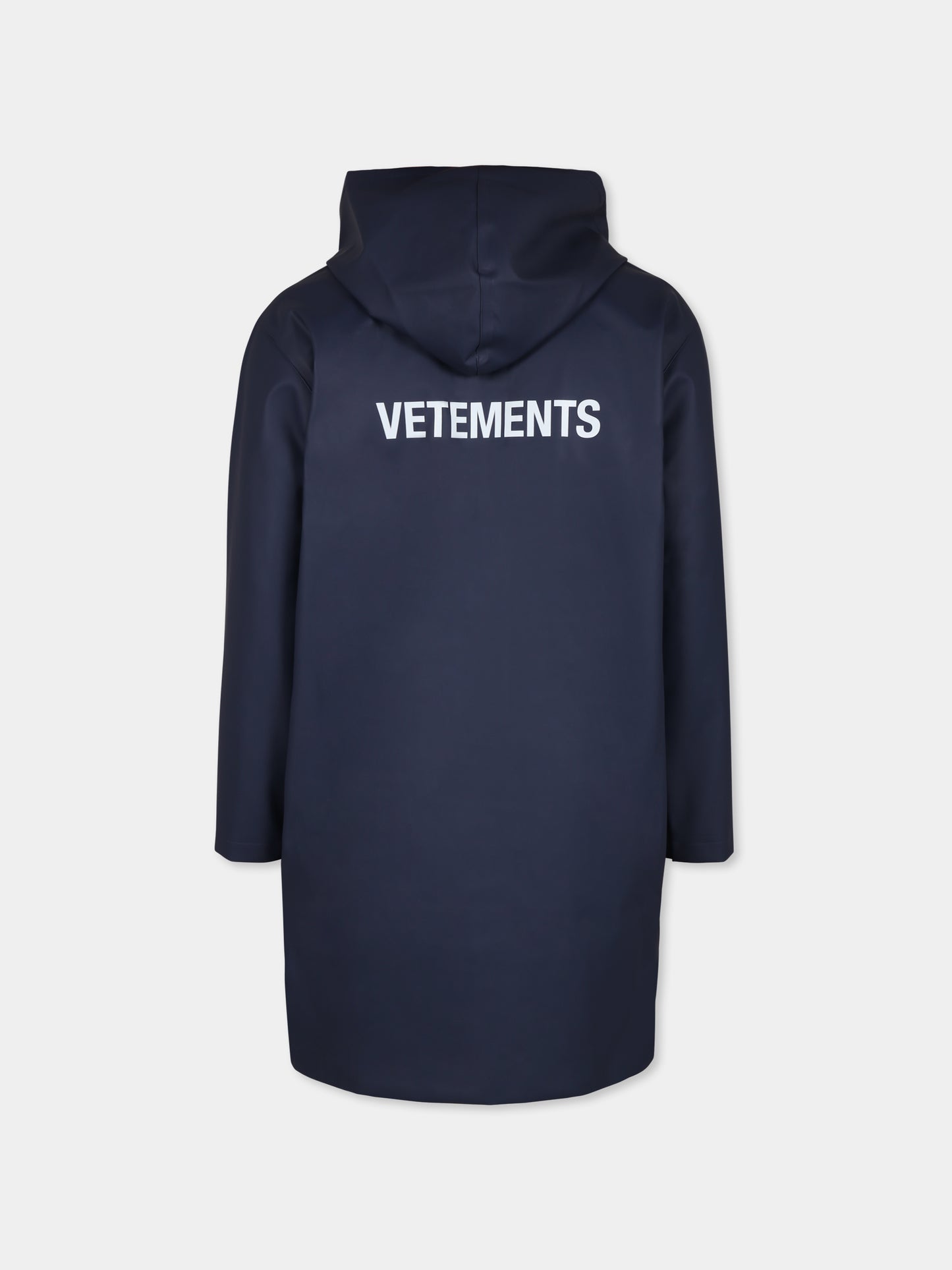 Impermeabile blu per bambini con logo,Vetements,KA10CO100N NAVY