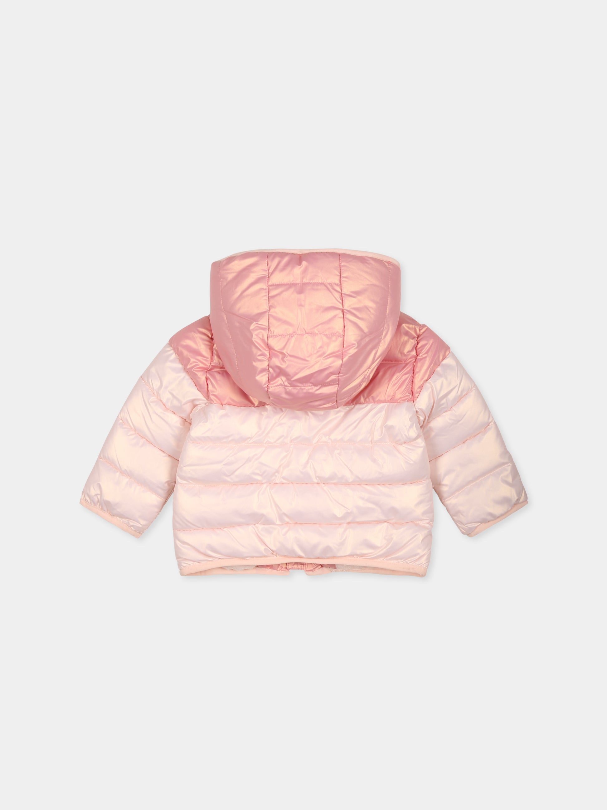 Piumino rosa per neonata con logo,Carrement Beau,Y30232 S94