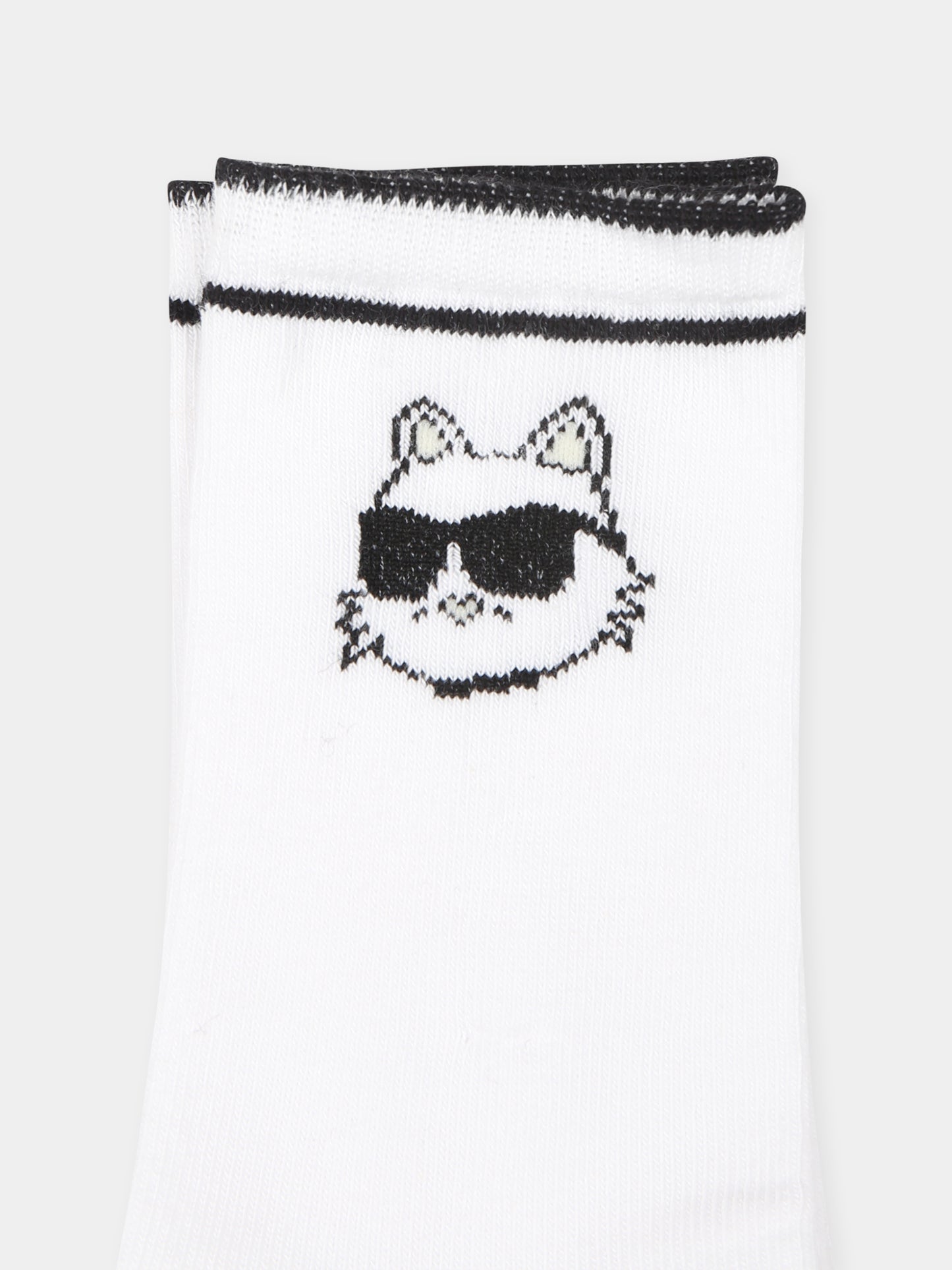 Calze nere per bambina con Choupette,Karl Lagerfeld Kids,Z30348 10P