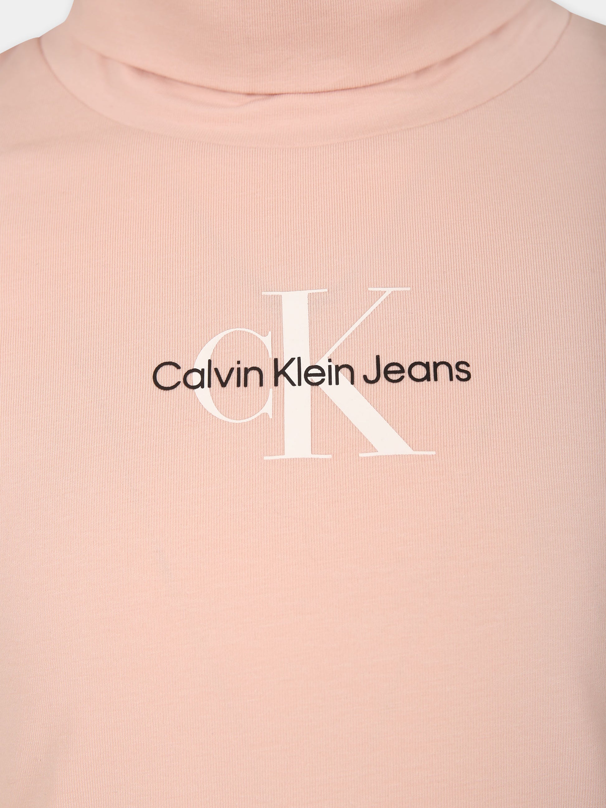 Dolcevita rosa per bambina con logo,Calvin Klein Kids,IG0IG02811J TER