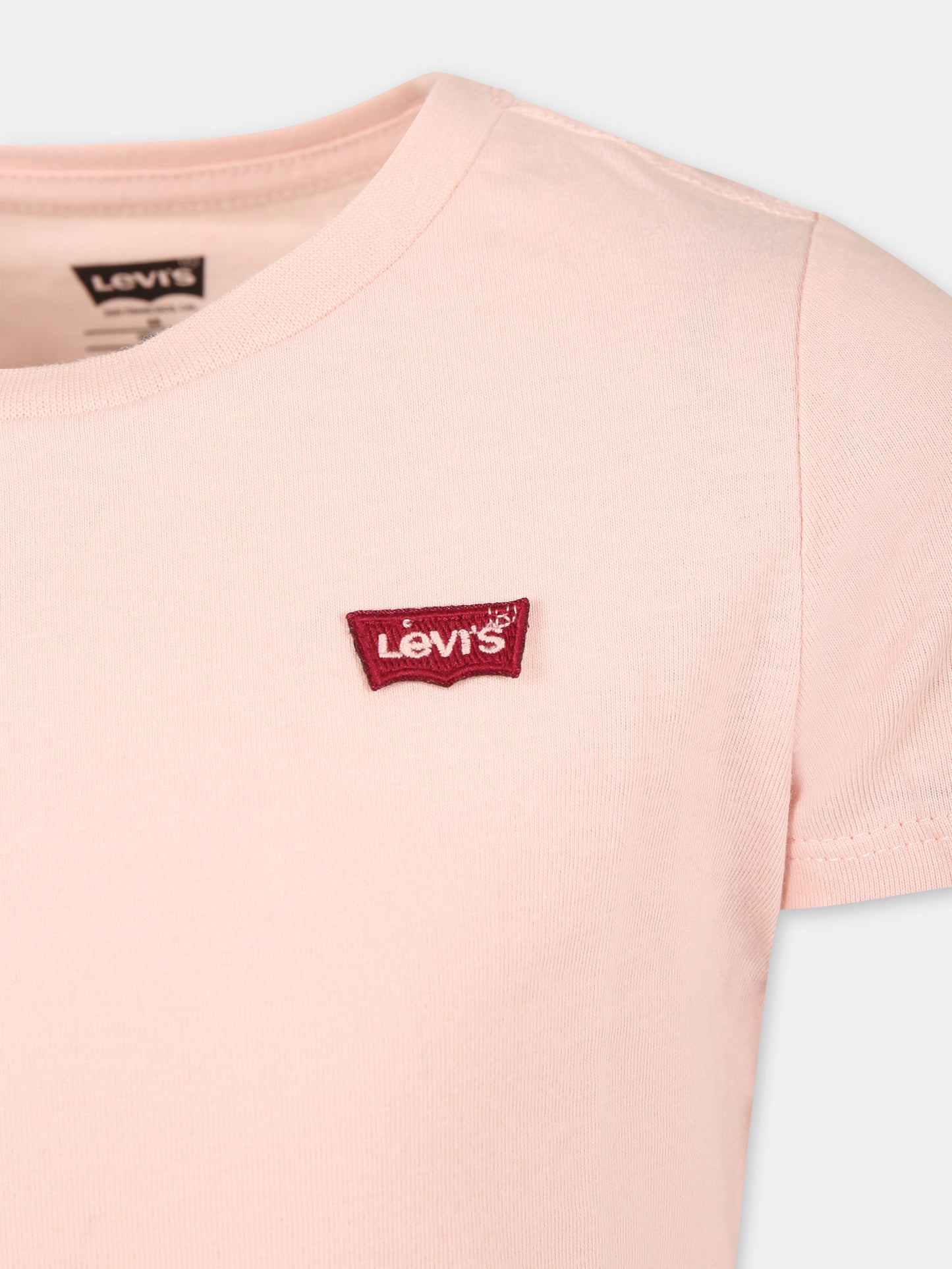 T-shirt rosa per bambina con logo,Levi's Kids,3EK826 AHR