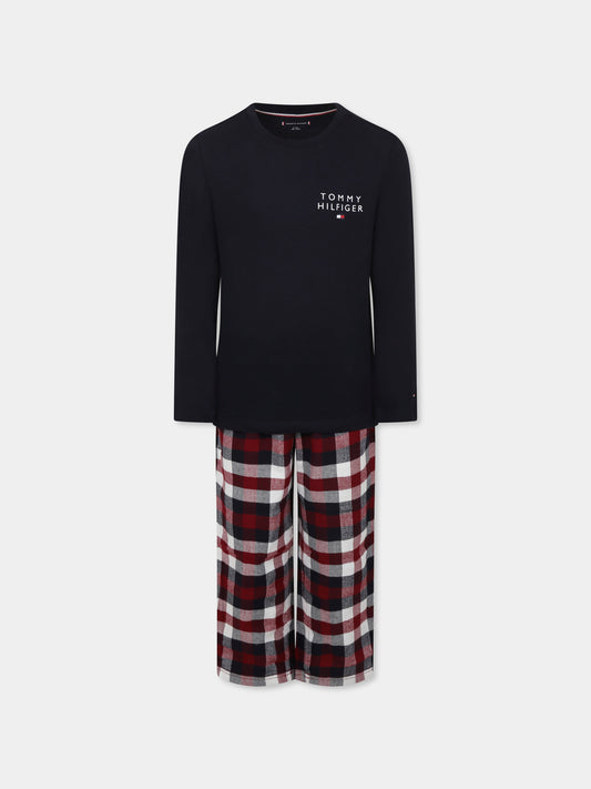 Pigiama multicolor per bambino con logo,Tommy Hilfiger Junior,UB0UB00574 0UC