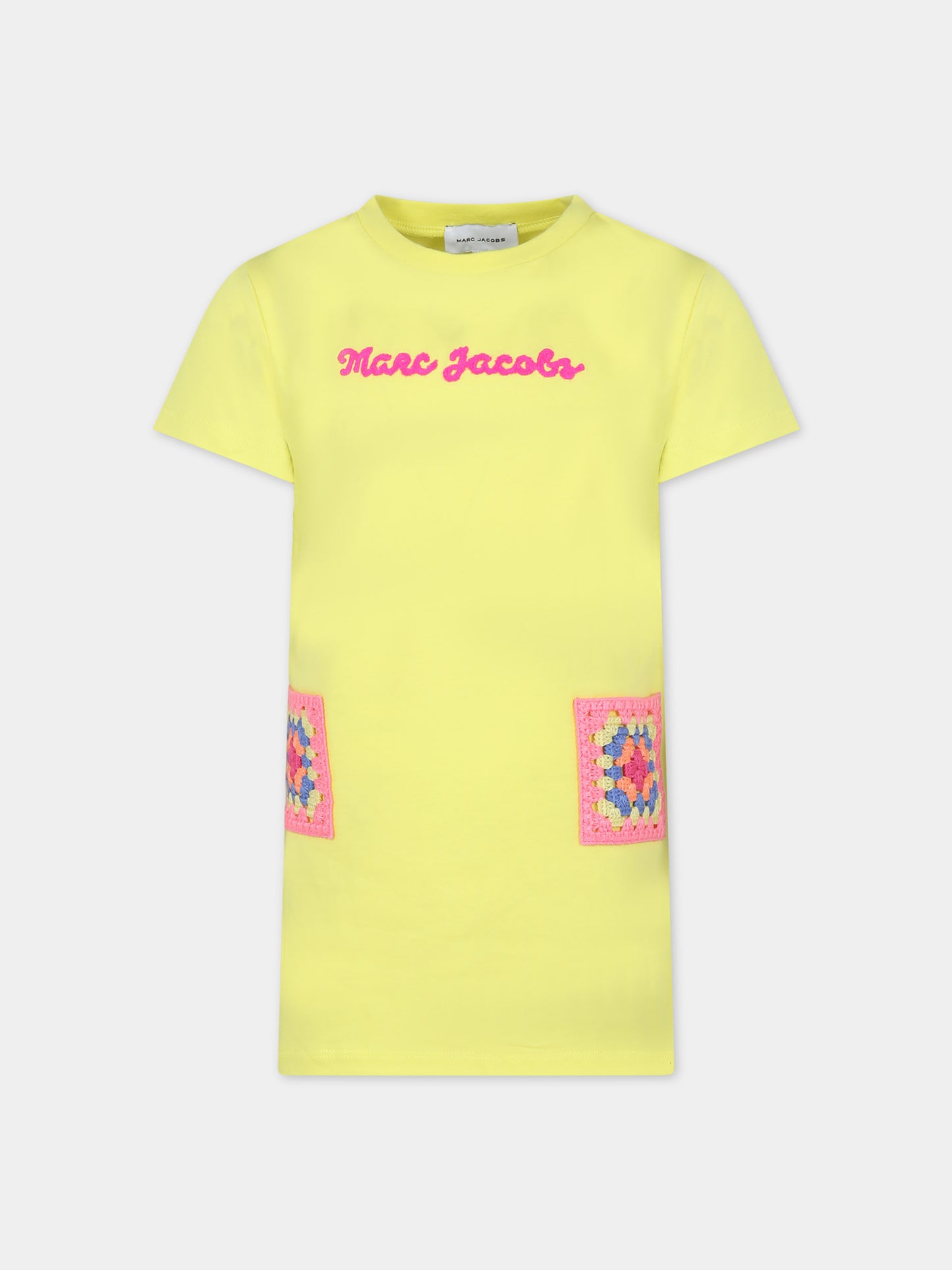 Vestito giallo per bambina con logo,Marc Jacobs,W12436 508