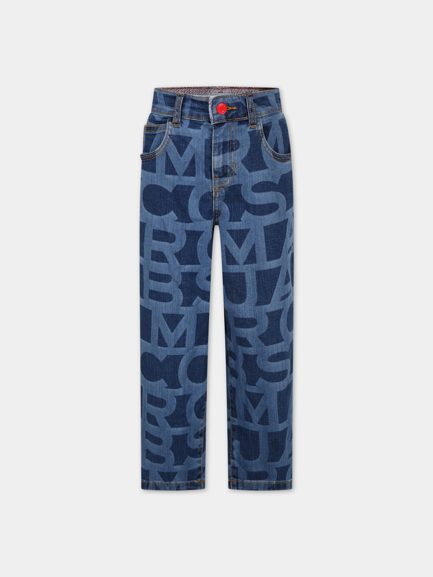 Jeans blu per bambino con logo,Marc Jacobs,W24283 Z10