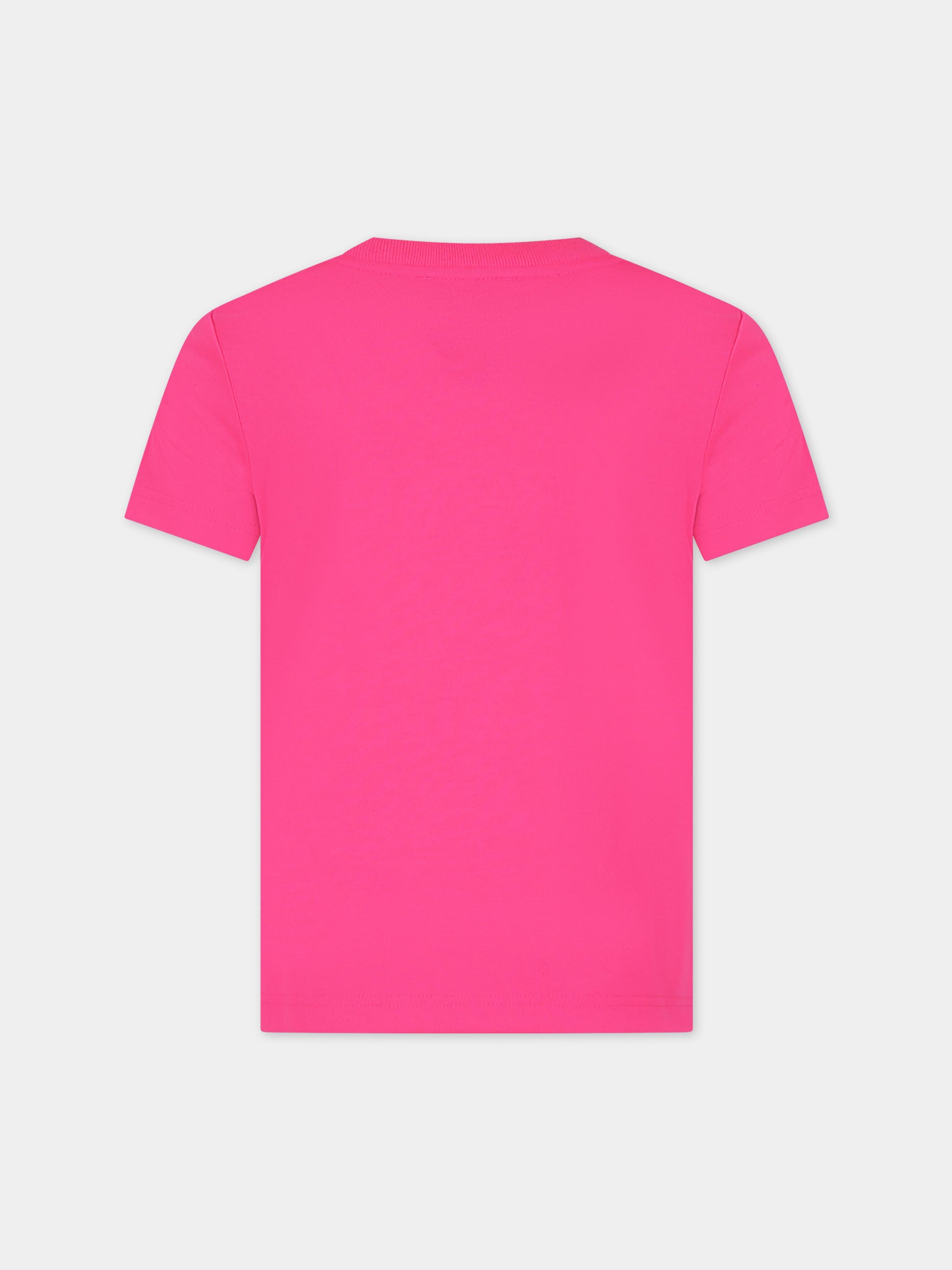 T-shirt fucsia per bambina con logo,Marc Jacobs,W55000 49G