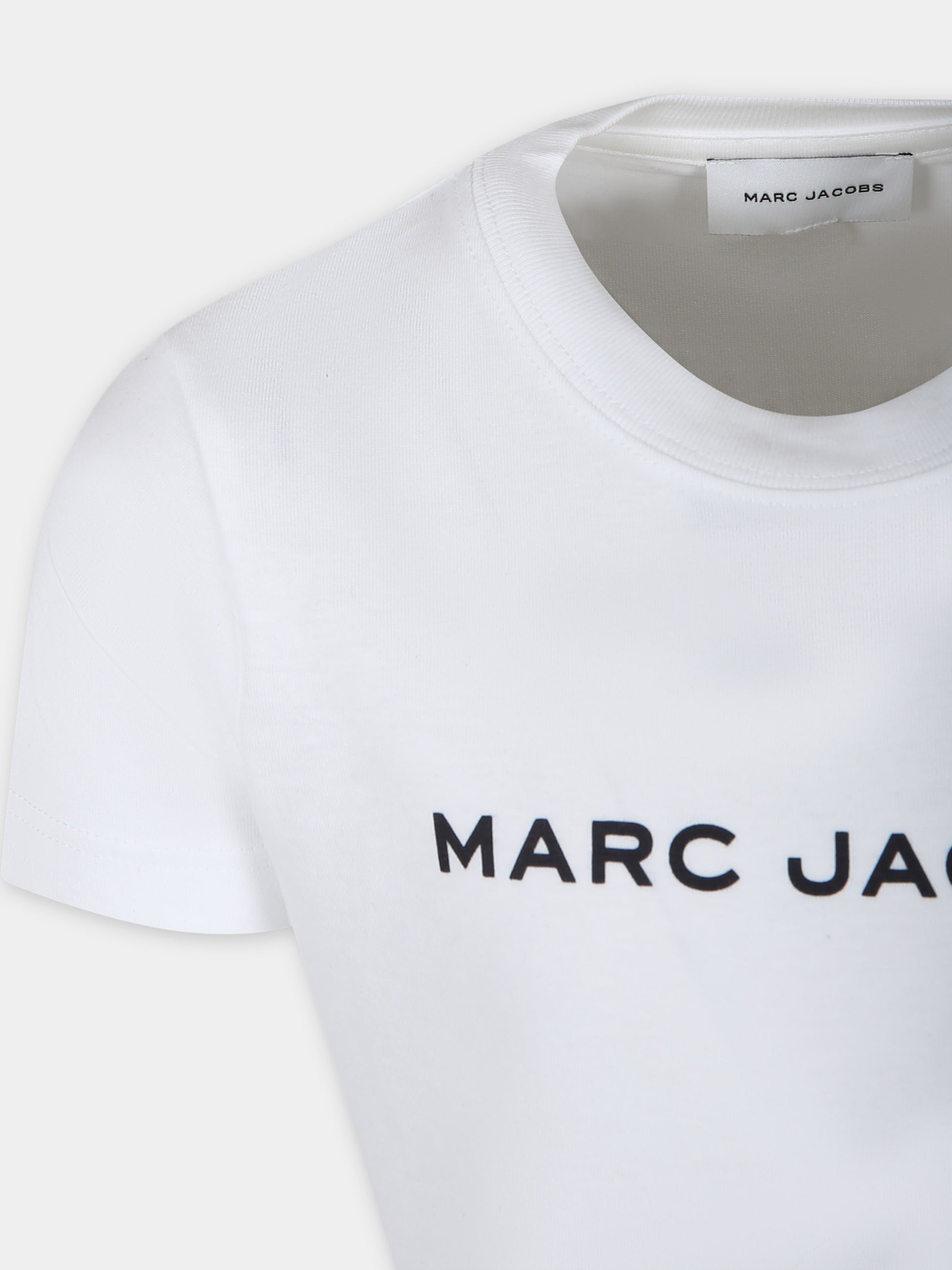 T-shirt bianca per bambini con stampa logo,Marc Jacobs,W55001 10P