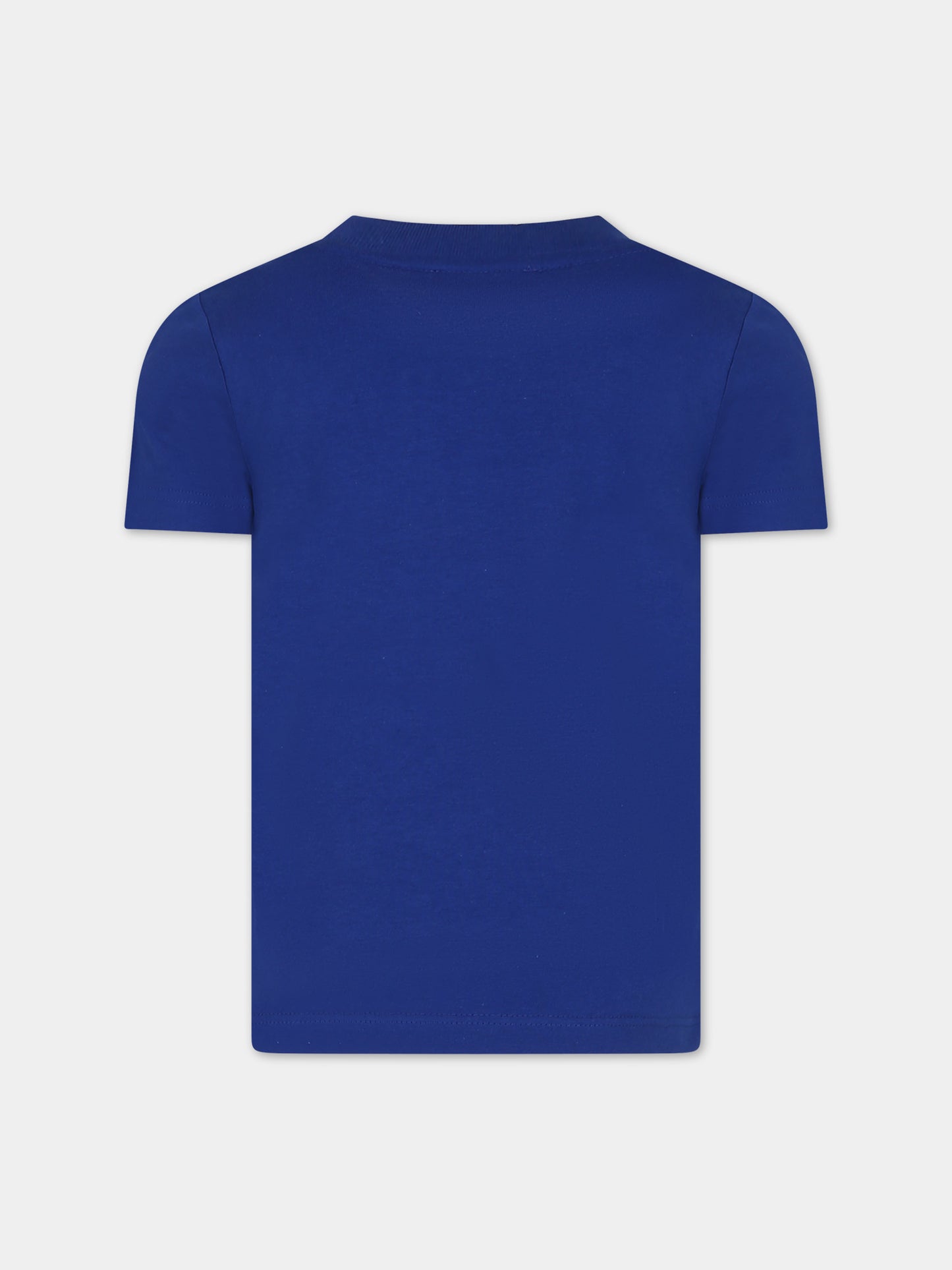 T-shirt blu per bambini con stampa logo,Marc Jacobs,W55001 865