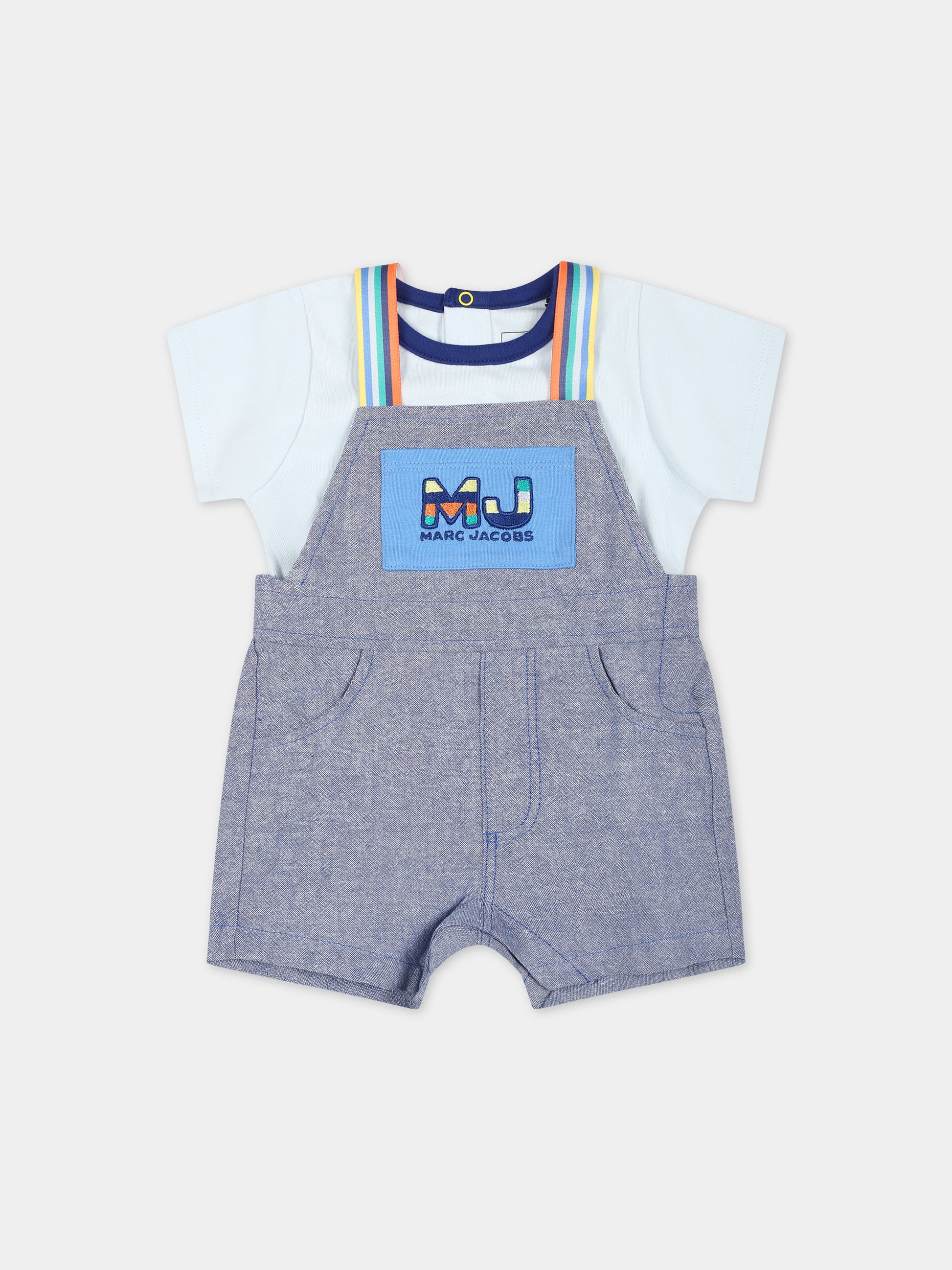 Completo celeste per neonato con logo,Marc Jacobs,W98165 791