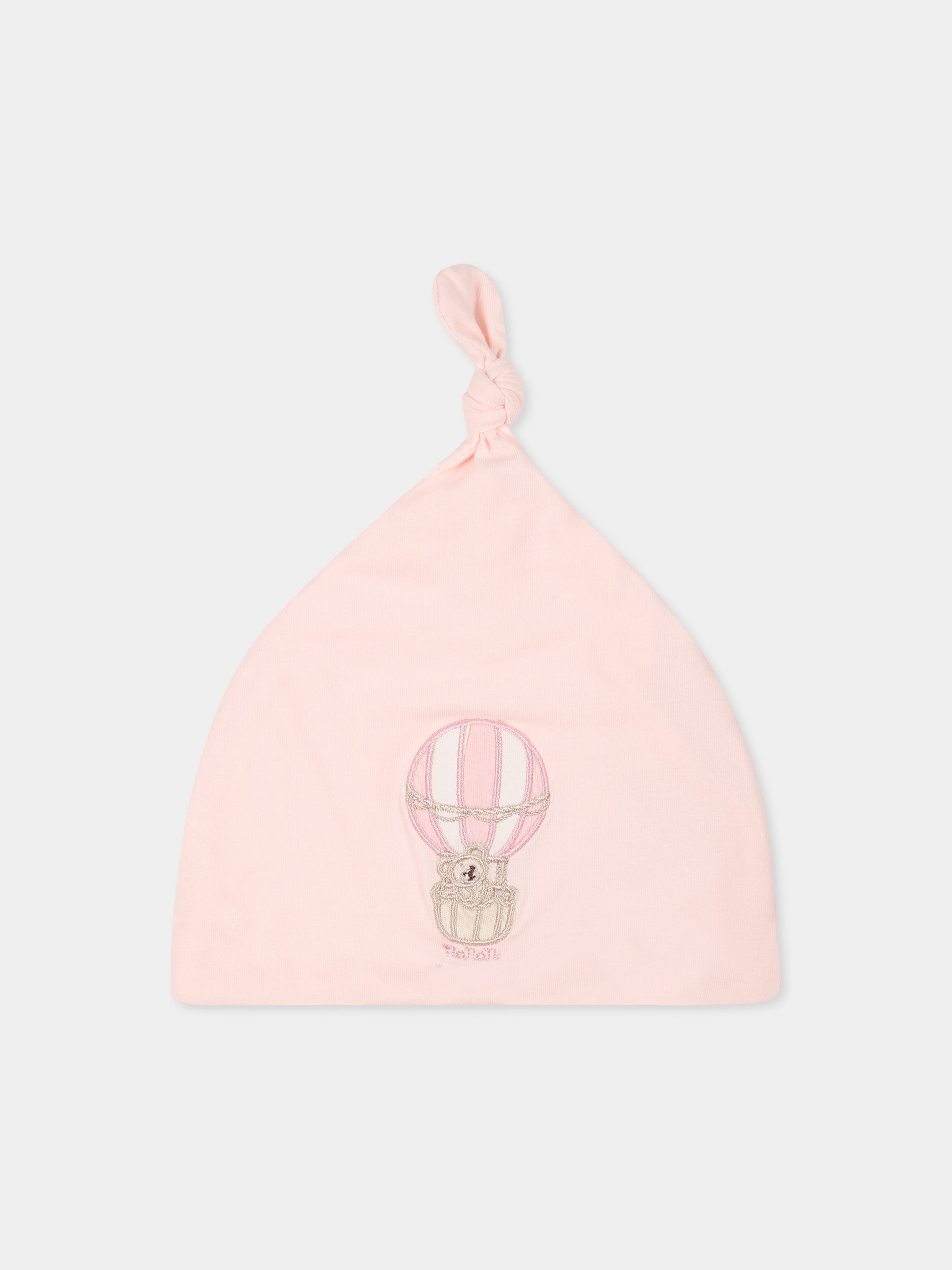 Cappello rosa per neonata con orsetto,Nanán,I24006 R