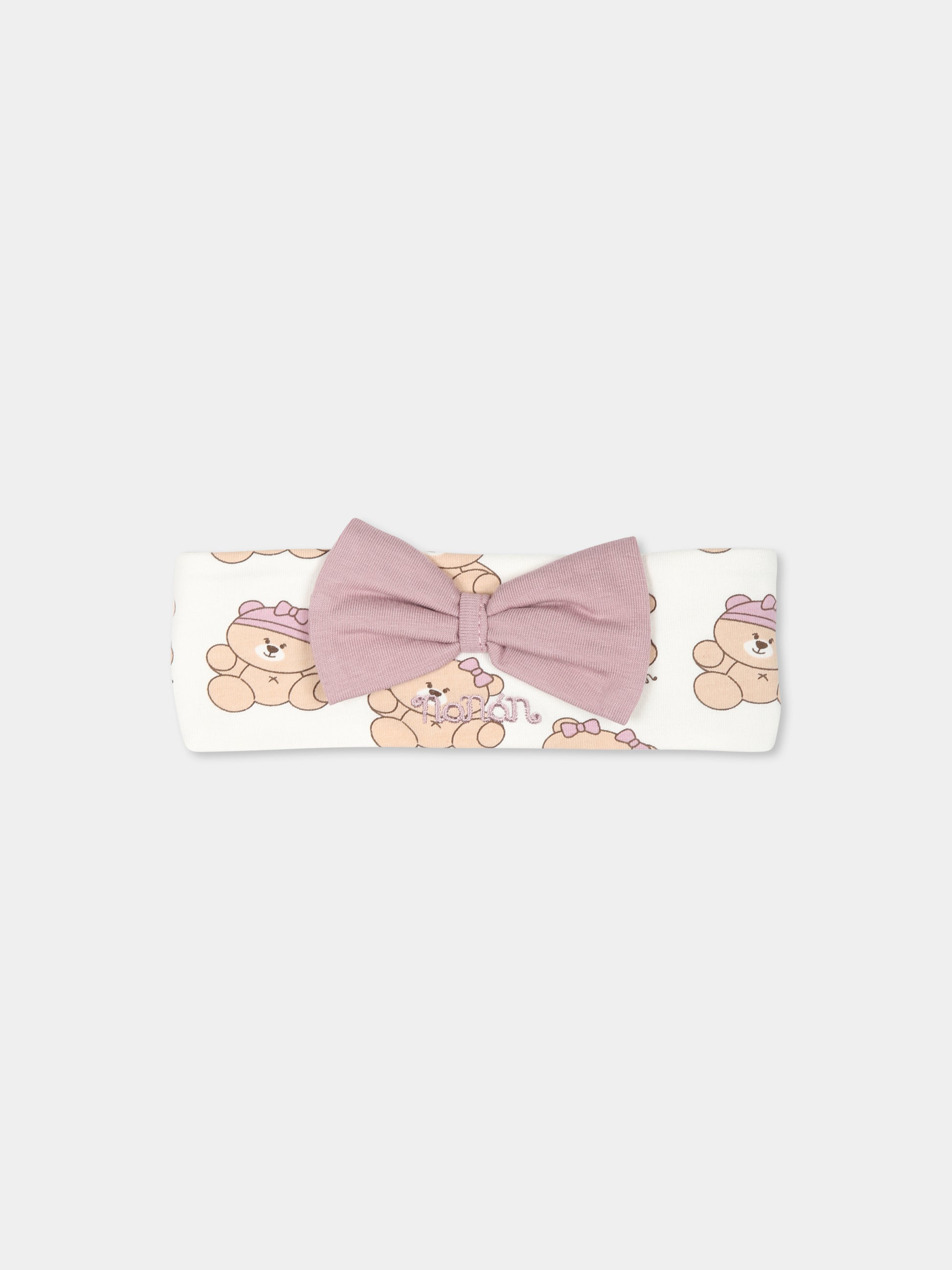 Fascia avorio per neonata con orso,Nanan,I24479B