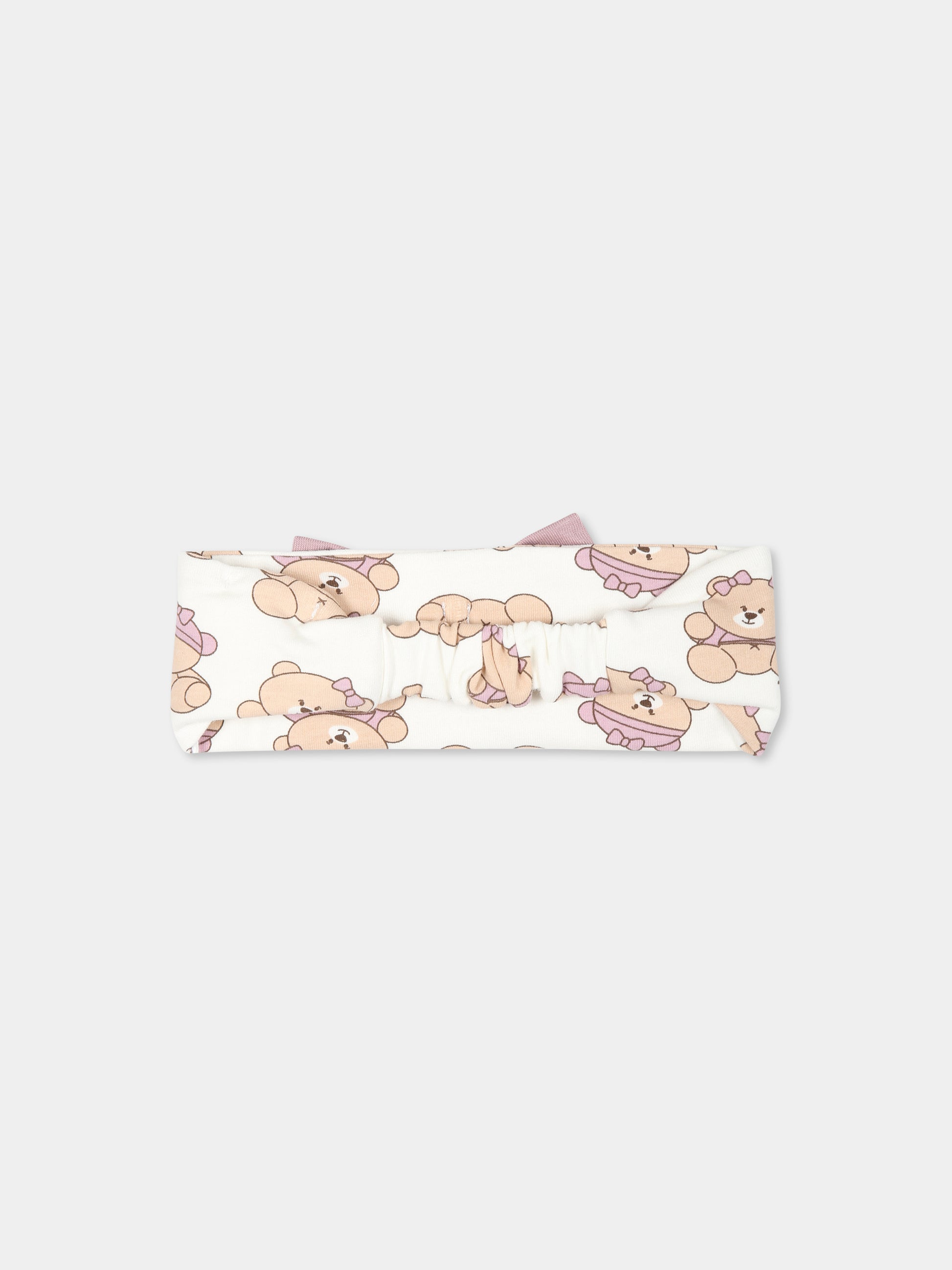 Fascia avorio per neonata con orso,Nanan,I24479B
