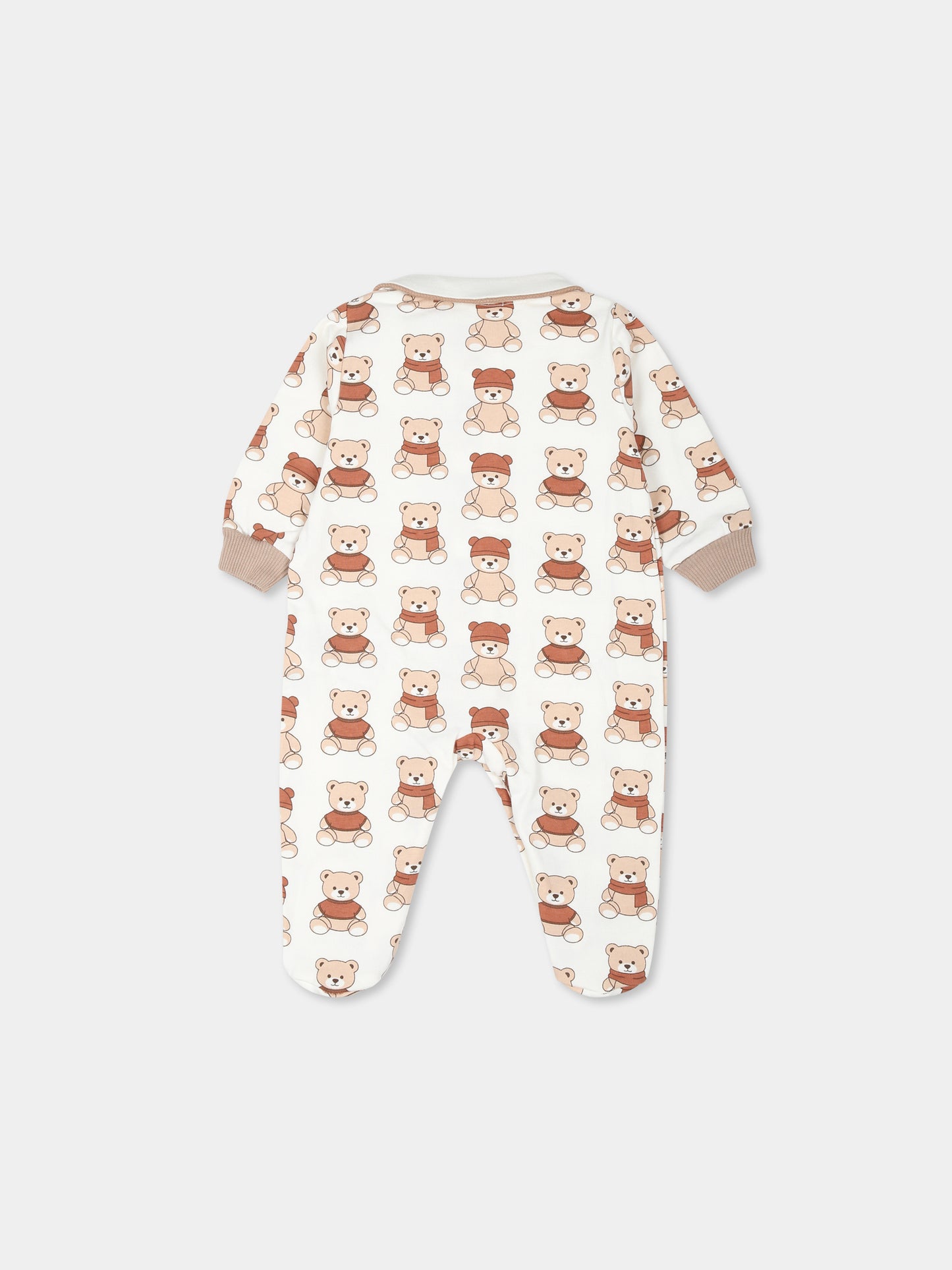 Tutina avorio per neonato con stampa orso,Nanan,I24140B