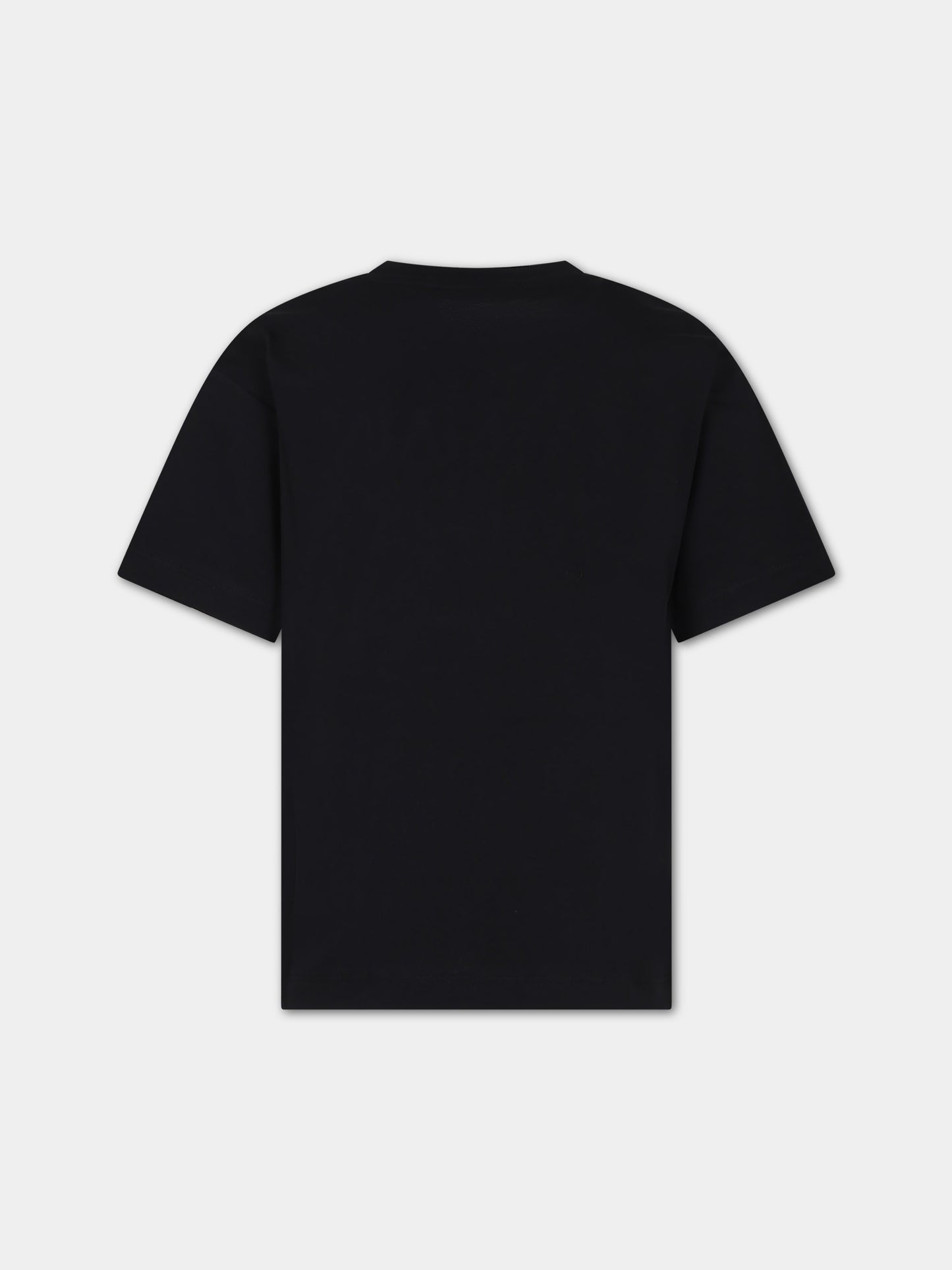 T-shirt nera per bambini con logo,Balmain Kids,BT8S21 Z1751 930BC