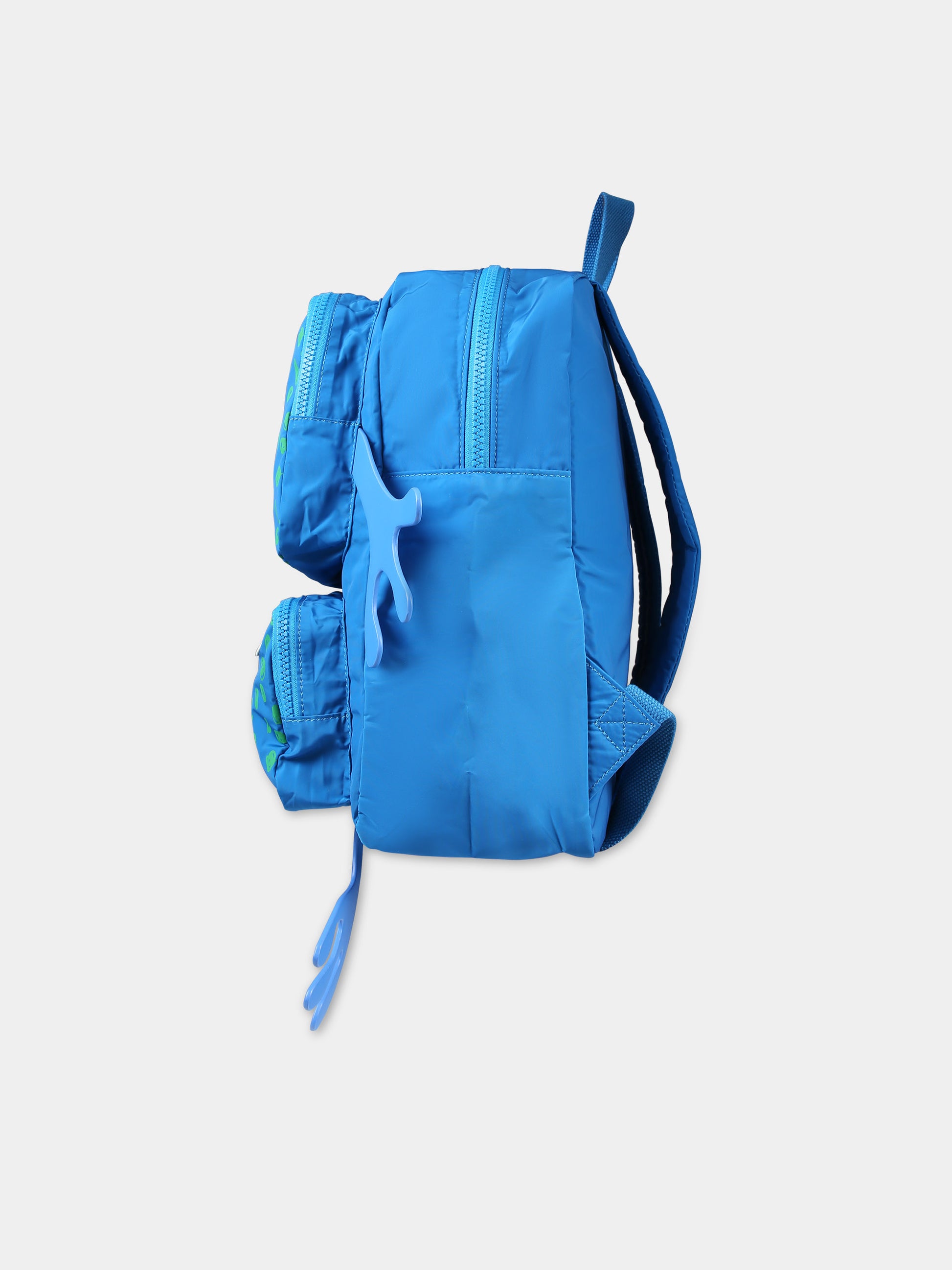 Zaino blu per bambino con stampa mostro,Stella Mccartney Kids,TT0Q18 Z0537 664