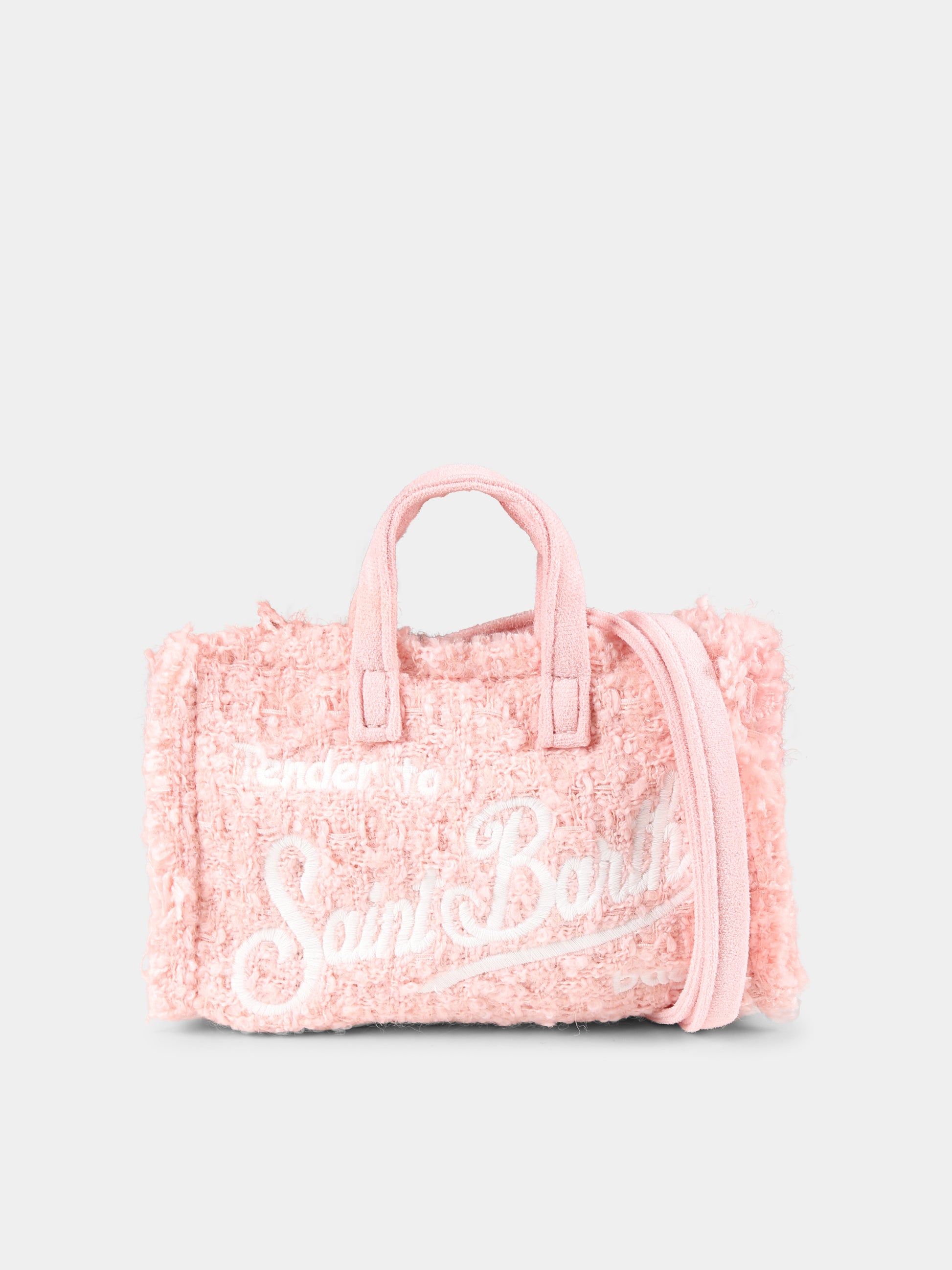 Borsa porta cellulare rosa per bambina con logo,Mc2 Saint Barth,PHONE001 - 00398G