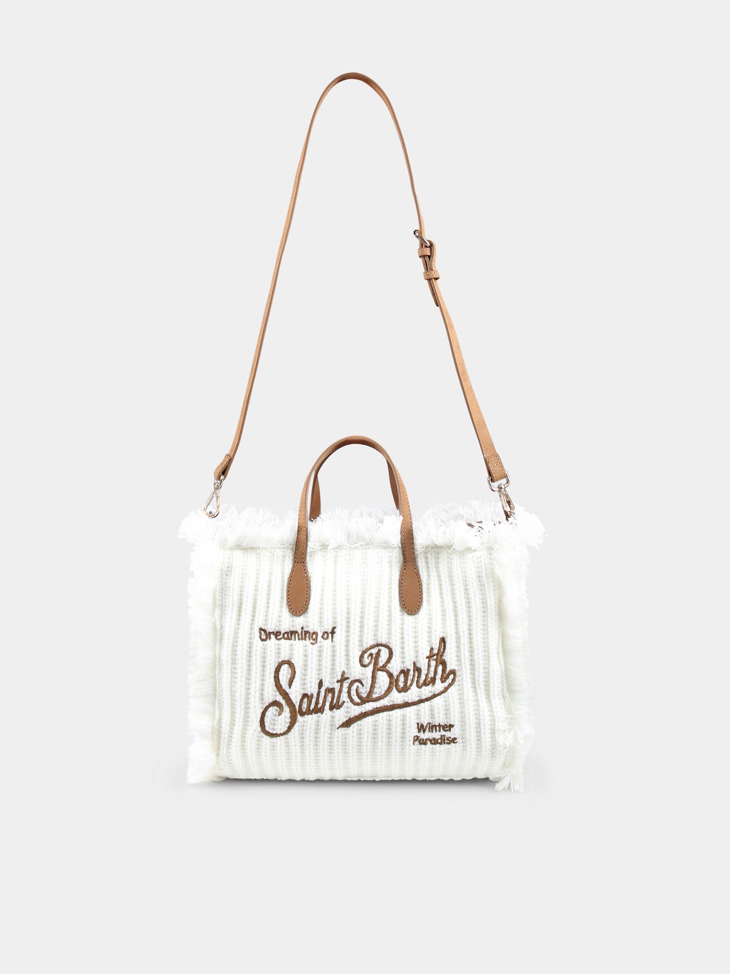 Borsa Colette avorio per bambina con logo,Mc2 Saint Barth,COL0003 - 00502G