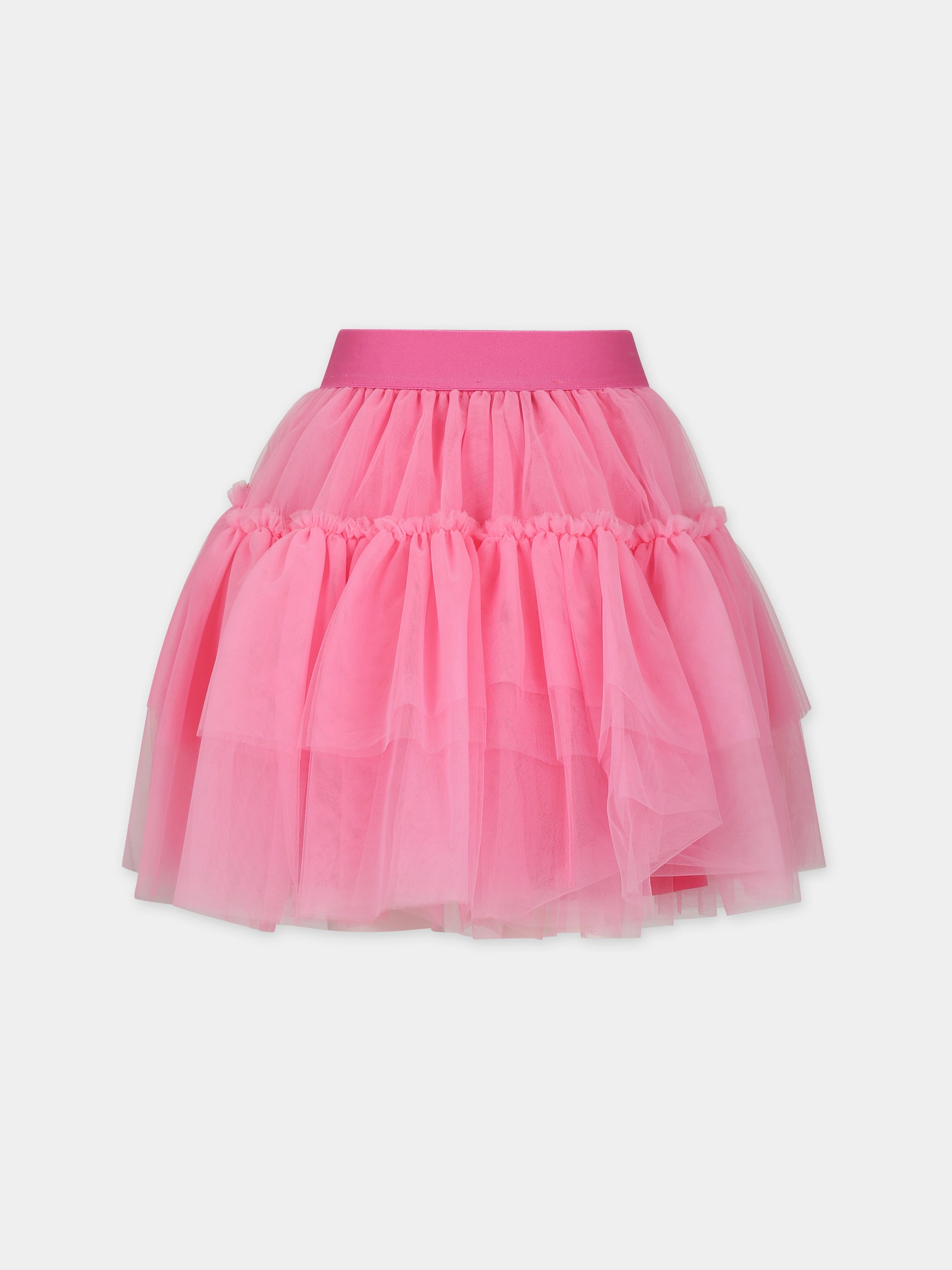 Gonna rosa per bambina con scritta,Monnalisa,11C735 T9945 0093