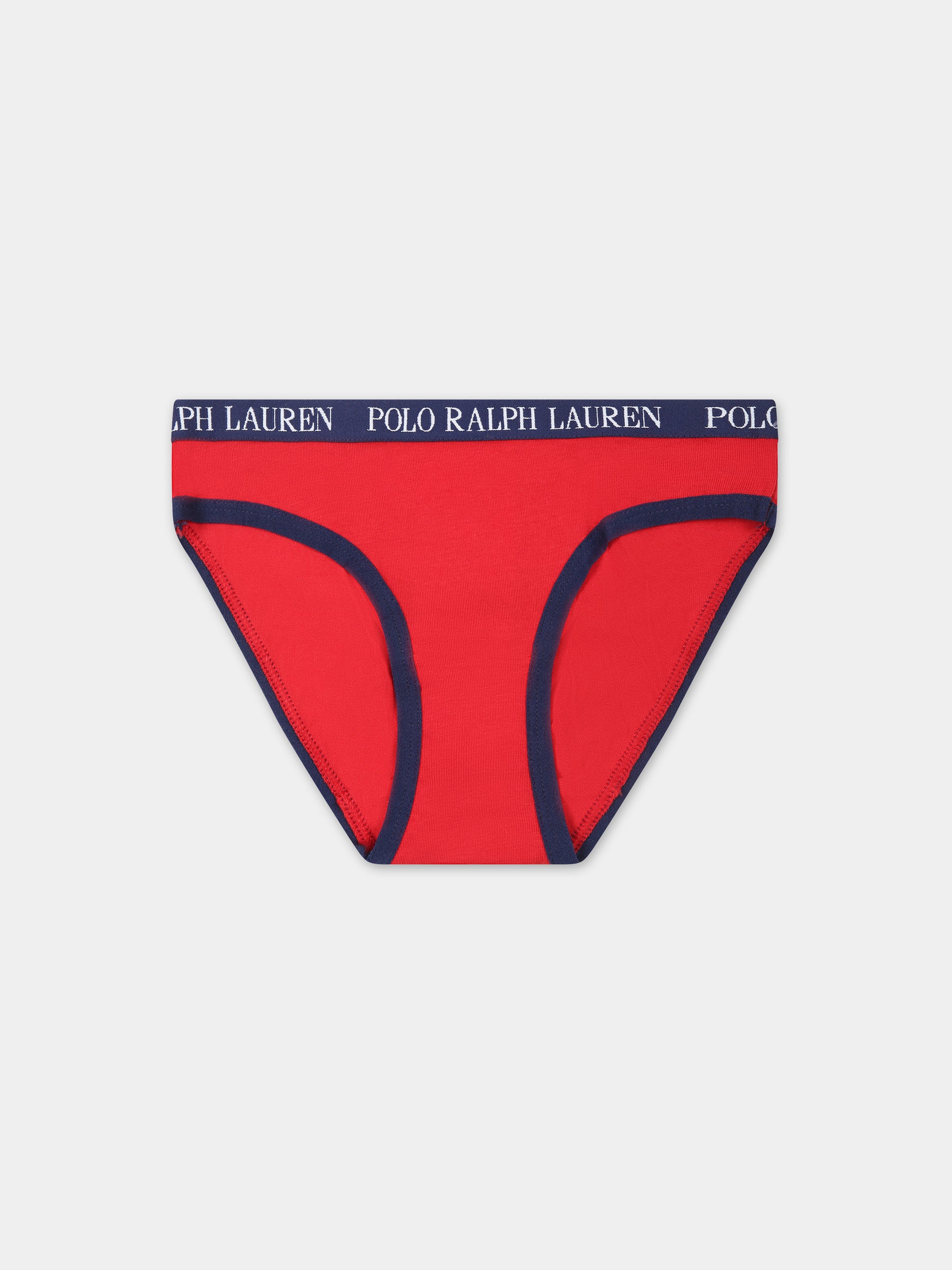 Set multicolor per bambina con logo,Ralph Lauren Kids,4P5019 BCV NAVY