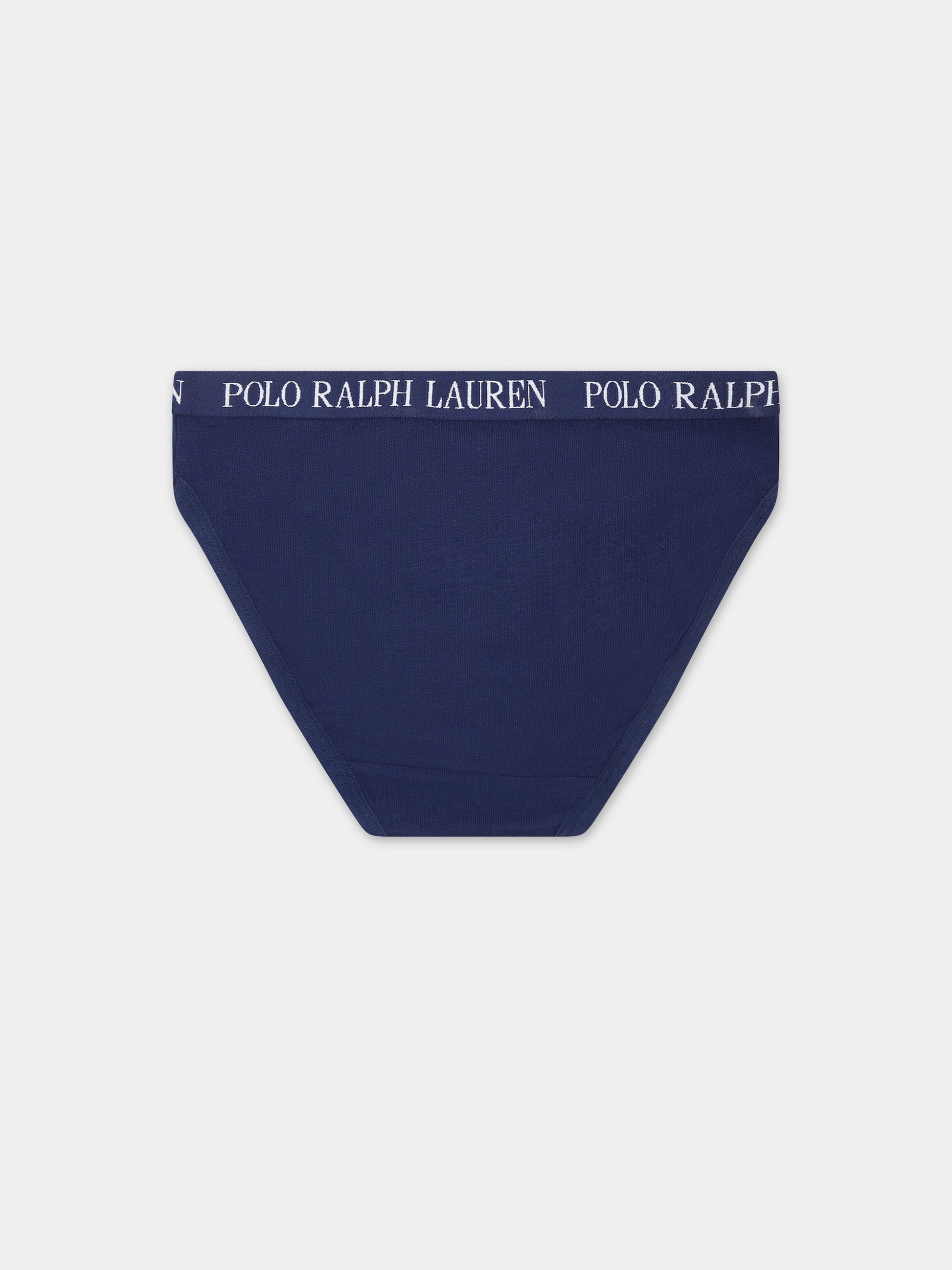 Set multicolor per bambina con logo,Ralph Lauren Kids,4P5019 BCV NAVY
