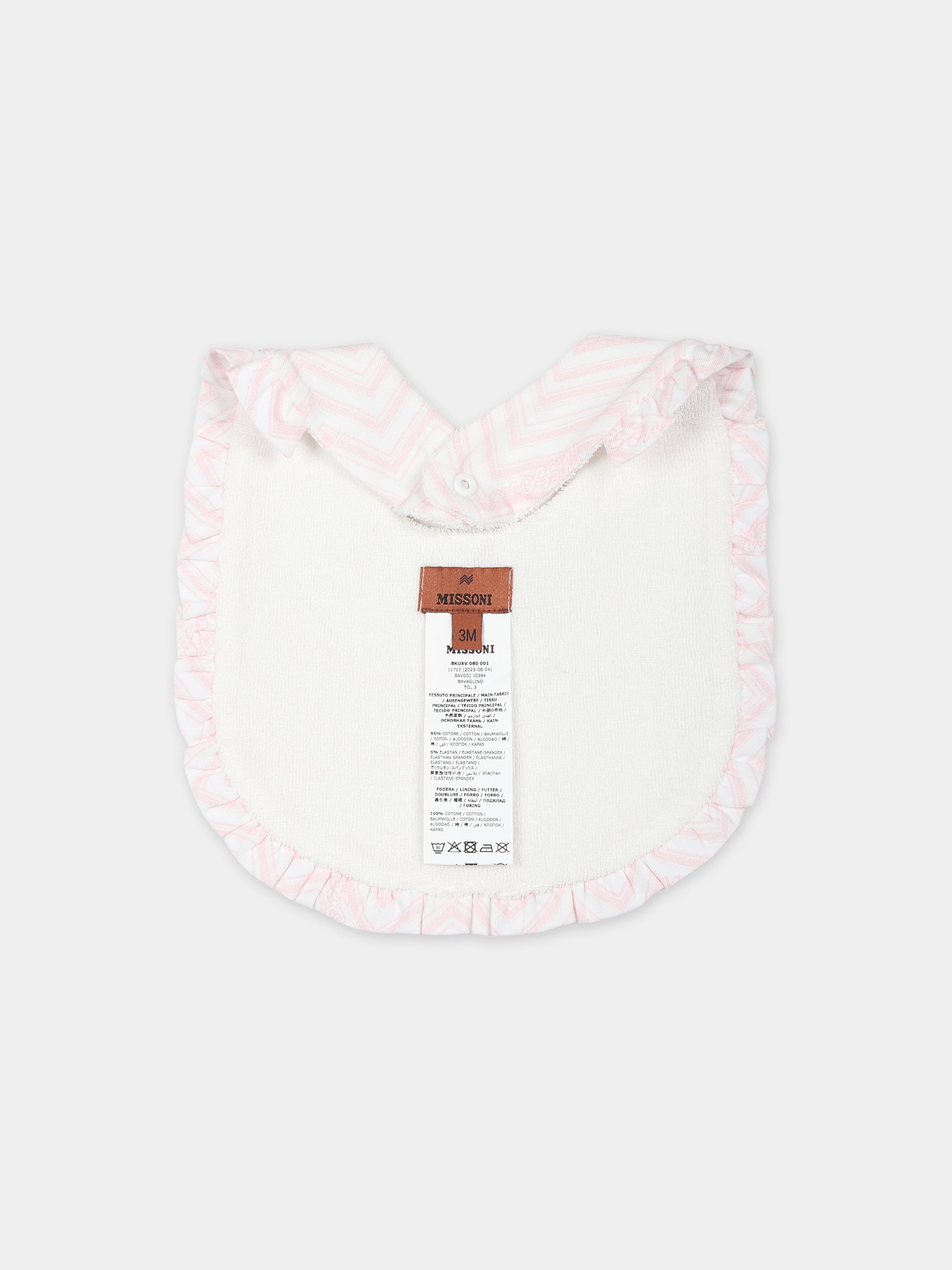 Set bianco per neonata con motivo chevron,Missoni,MUB020 J0394 100RS