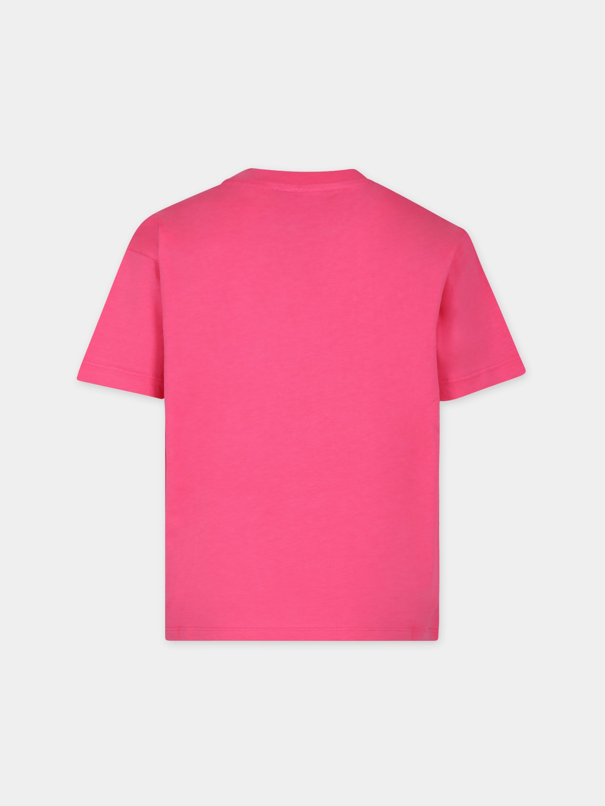 T-shirt rosa per bambina con logo,Msgm Kids,S4MSJGTH152 044