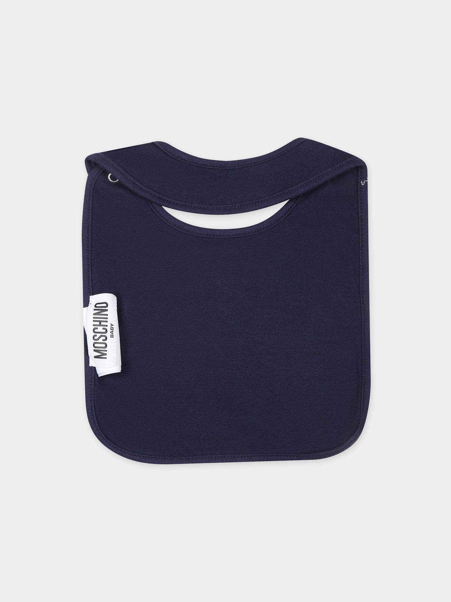 Set blu per neonato con Teddy Bear e logo,Moschino Kids,MUY06Q LCA19 40016