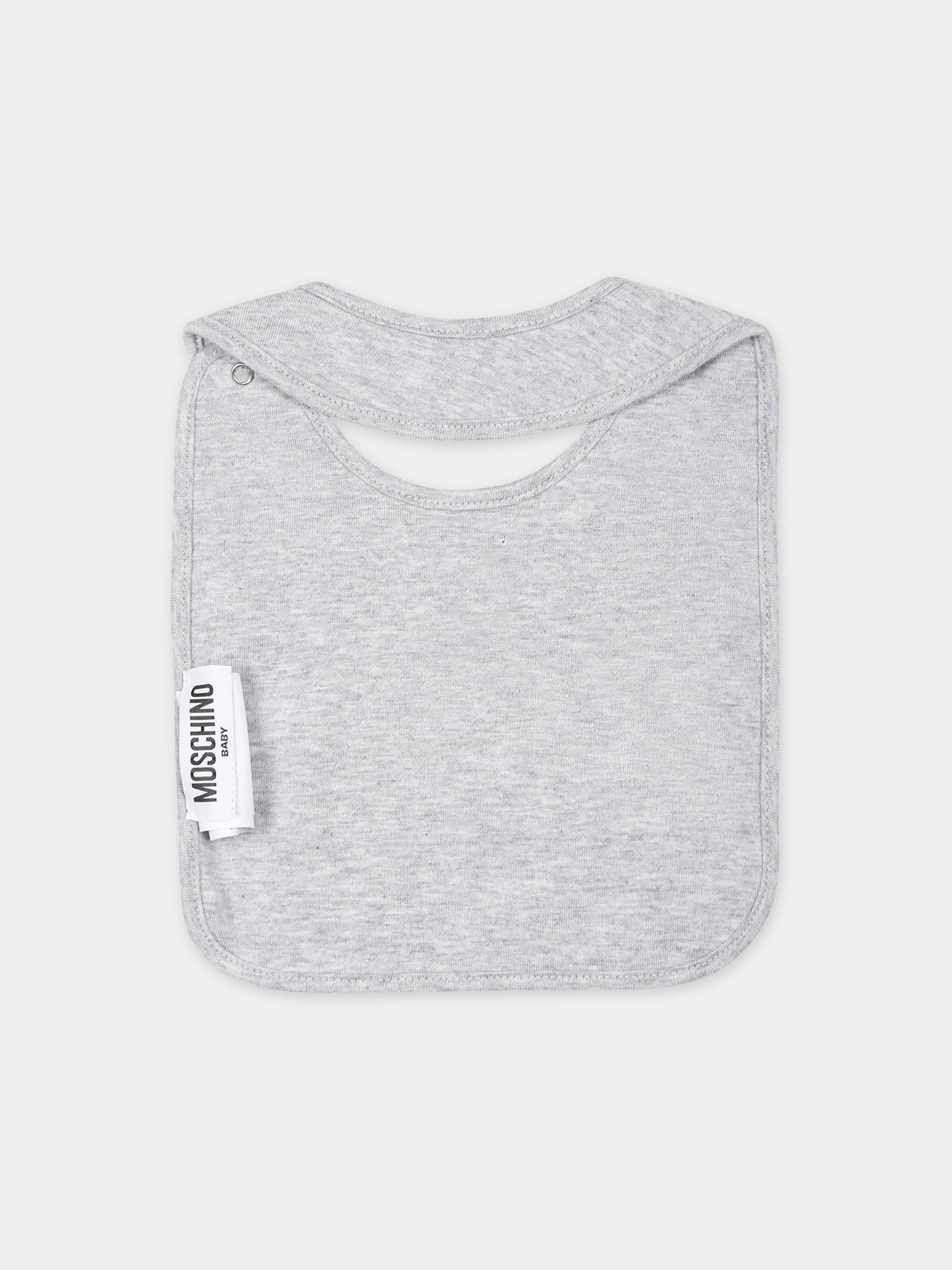 Set grigio per neonati con Teddy Bear e logo,Moschino Kids,MUY06Q LCA19 60926