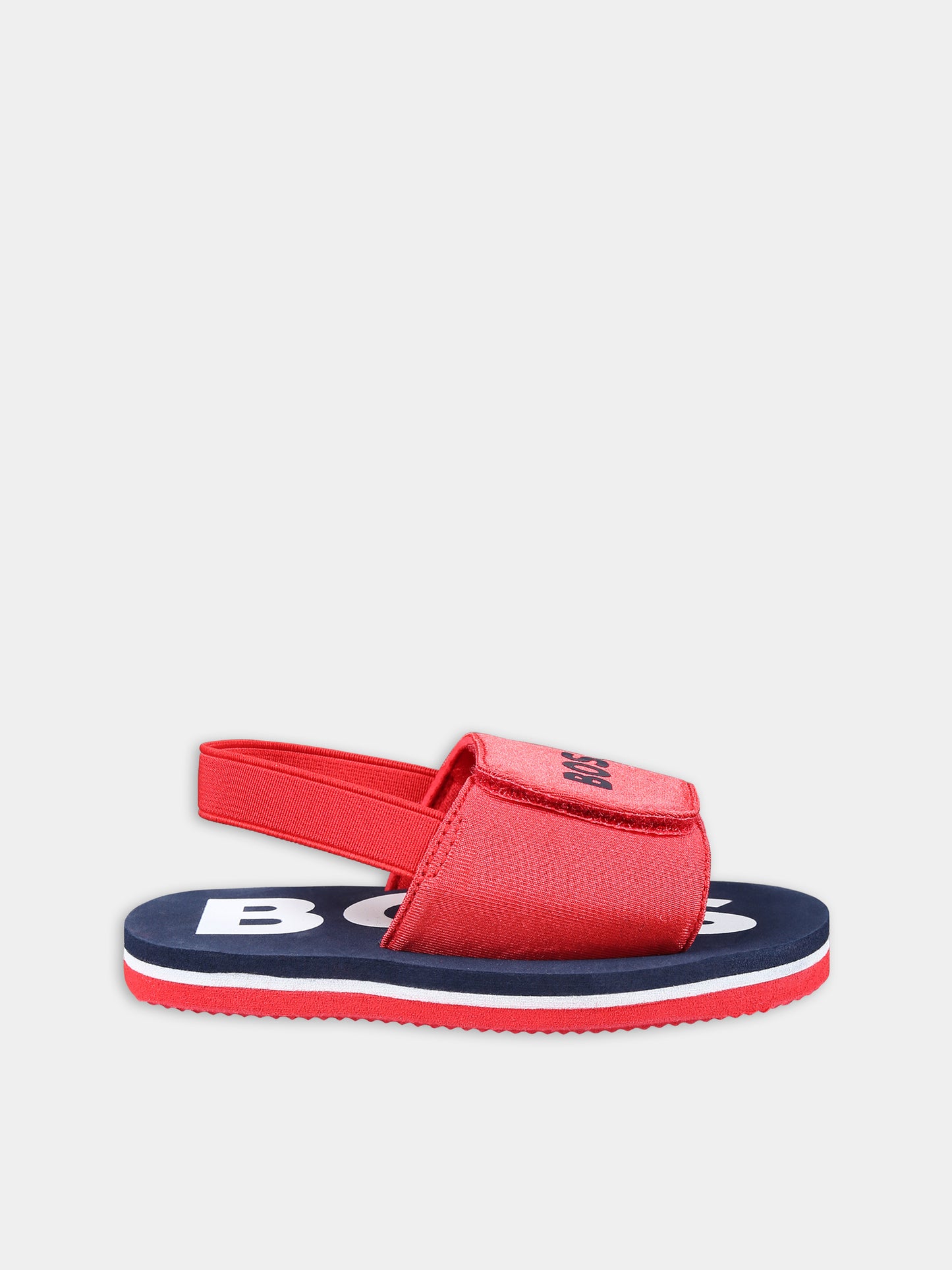 Sandali rossi per bambino con logo,Boss,J50889 997