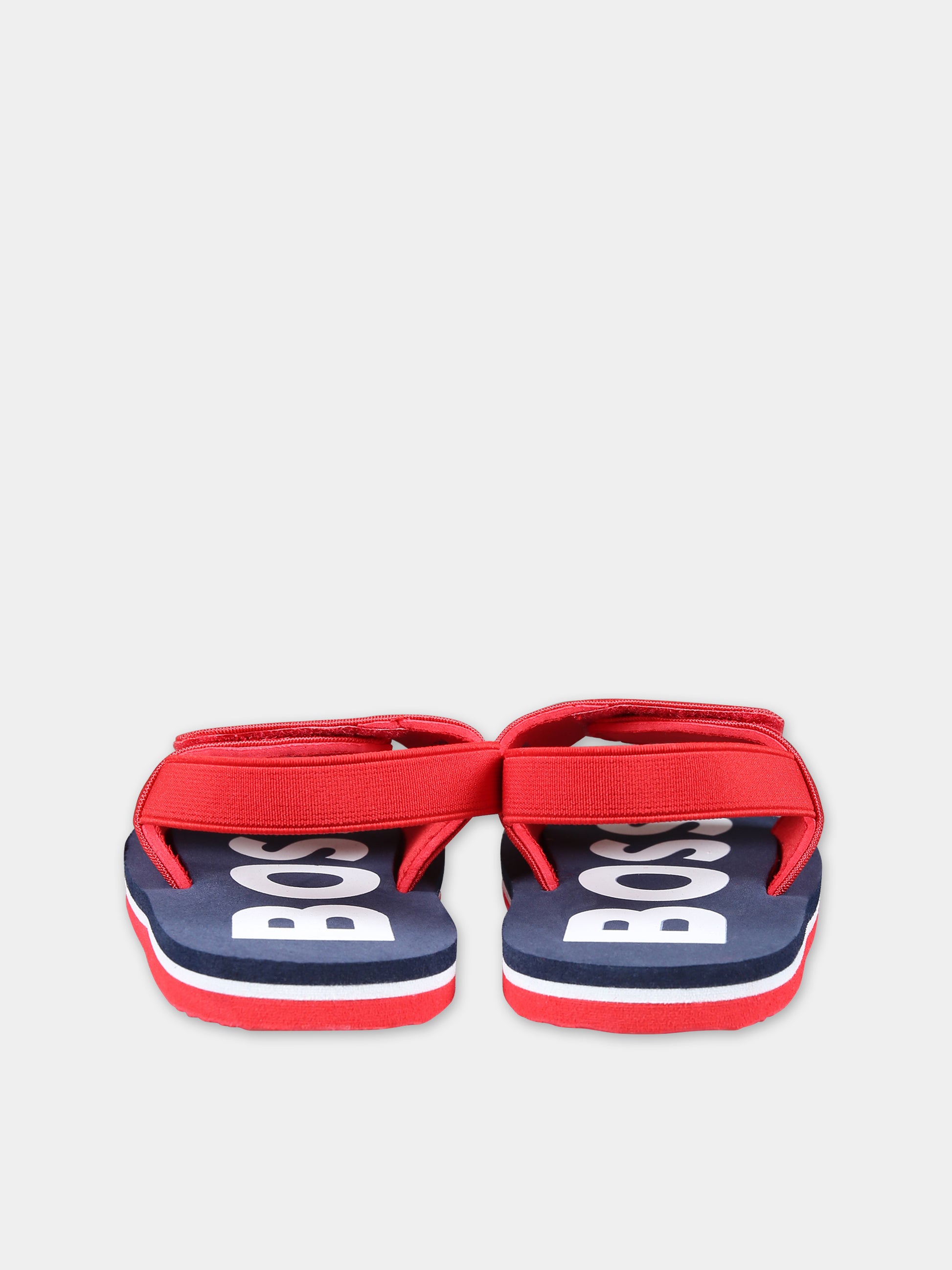Sandali rossi per bambino con logo,Boss,J50889 997