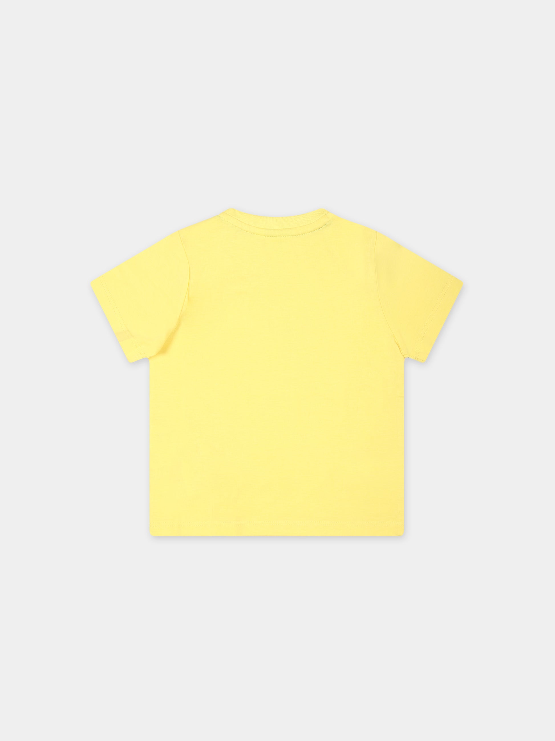 T-shirt gialla per neonato con logo,Boss,J50601 508