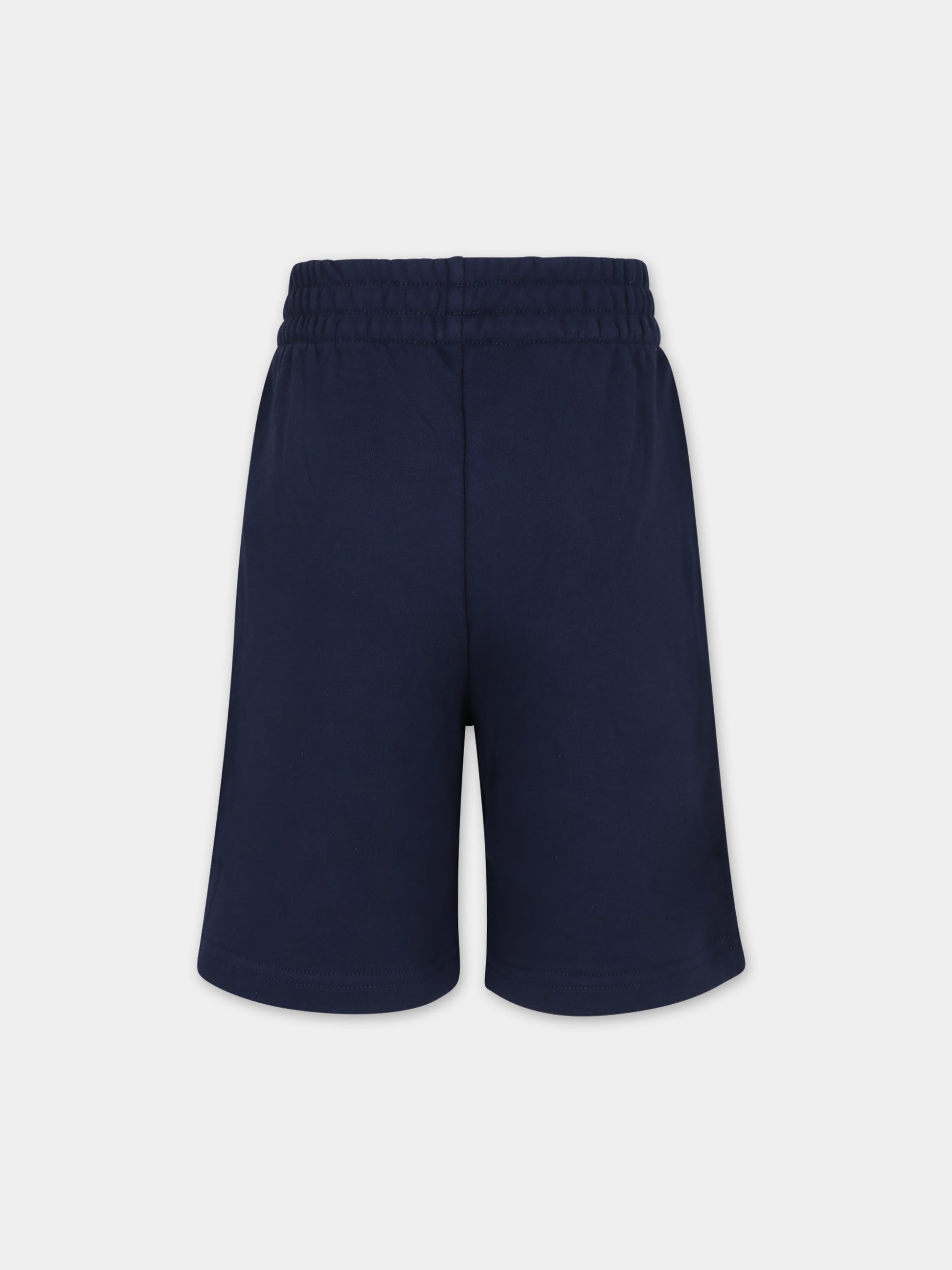 Shorts blu per bambino con logo,Kenzo Kids,K60318 84A