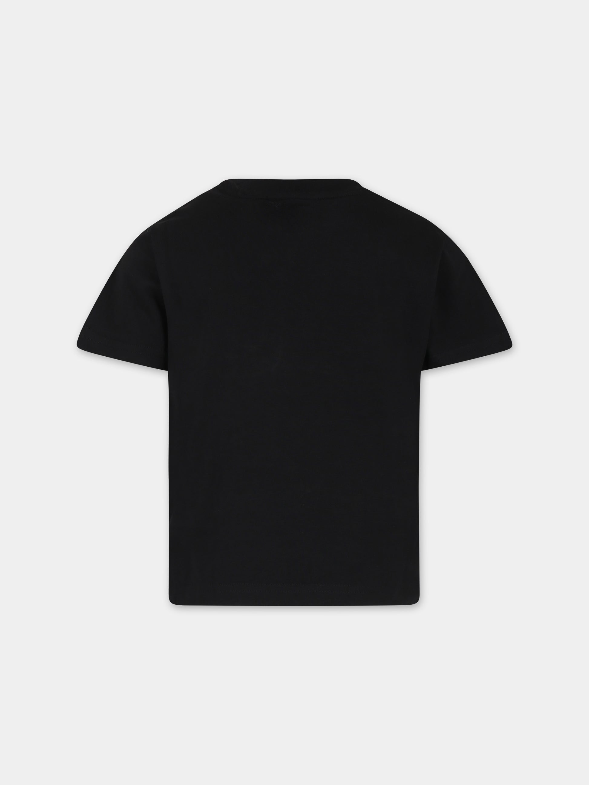 T-shirt nera per bambino con logo,Hugo,G00142 09B