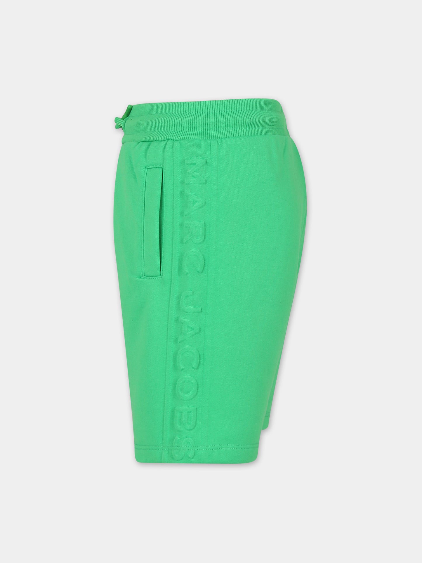 Shorts verdi per bambino con logo,Marc Jacobs,W60017 68G