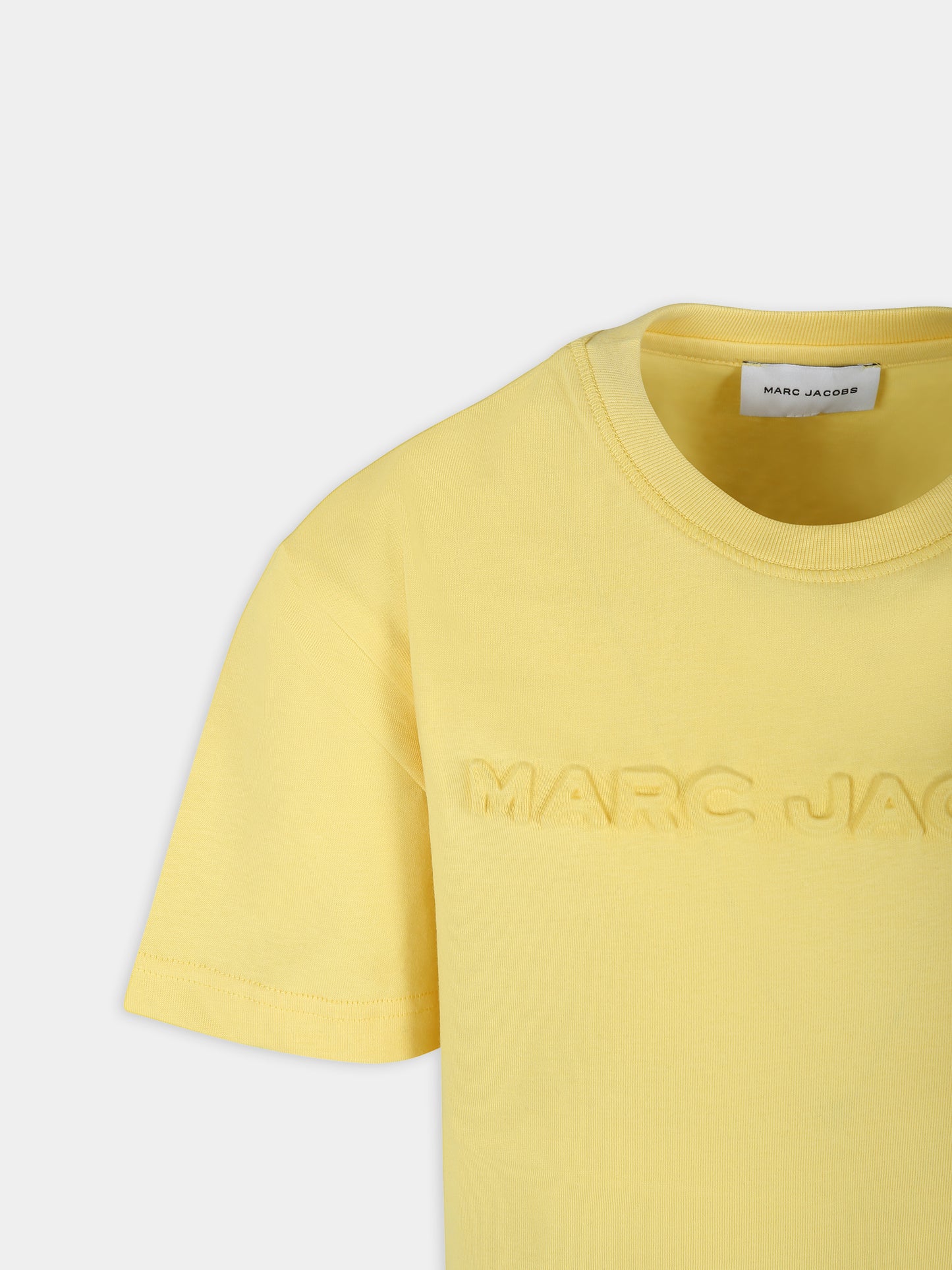 T-shirt gialla per bambini con logo,Marc Jacobs,W60039 577