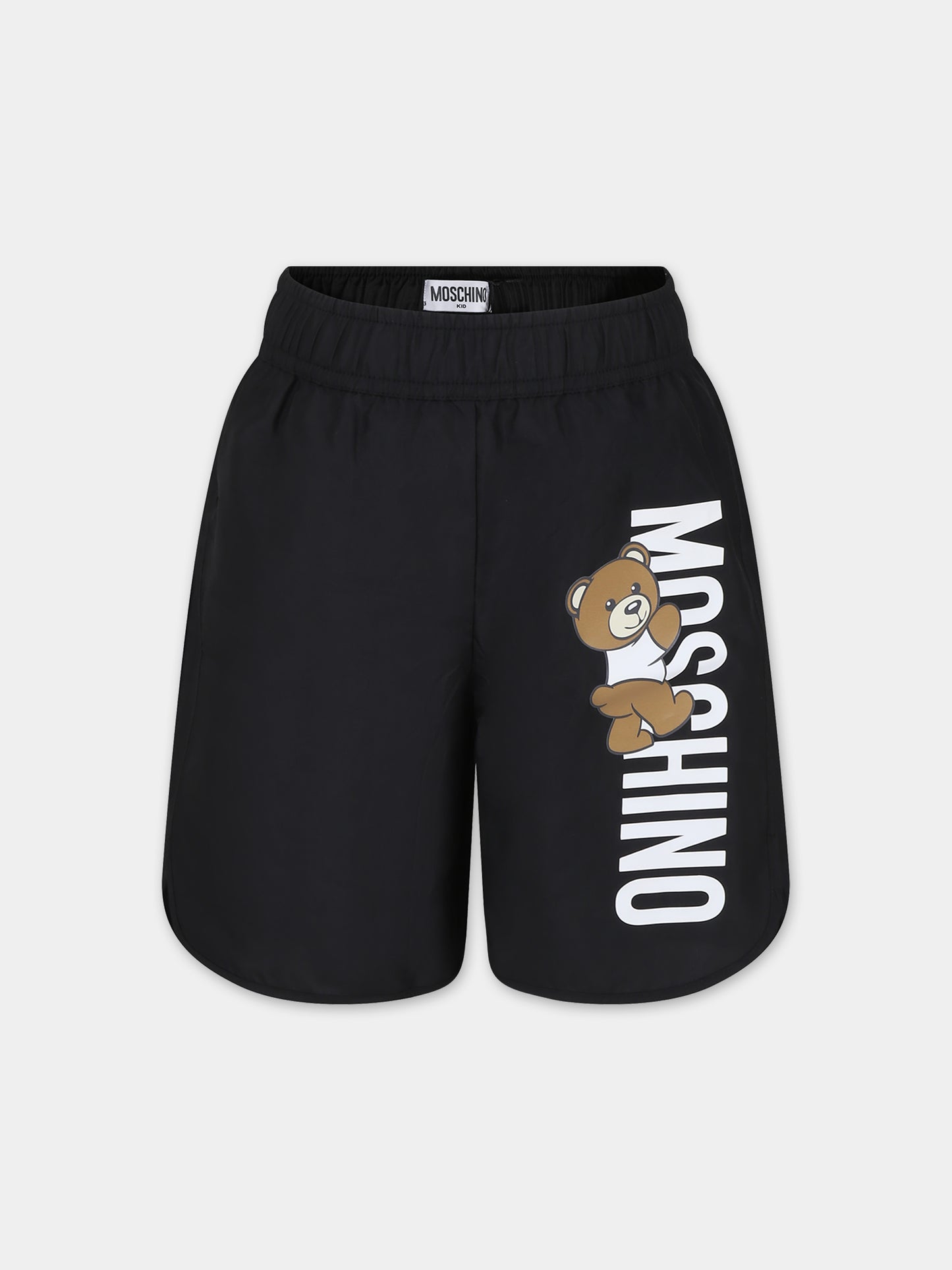 Boxer mare nero per bambino con Teddy Bear e logo,Moschino Kids,HUL01D LKA02 60100